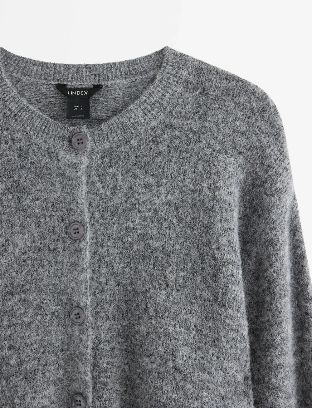 Lindex - Cardigan Minna Mohair blend - cardigans - dark grey melange - 5