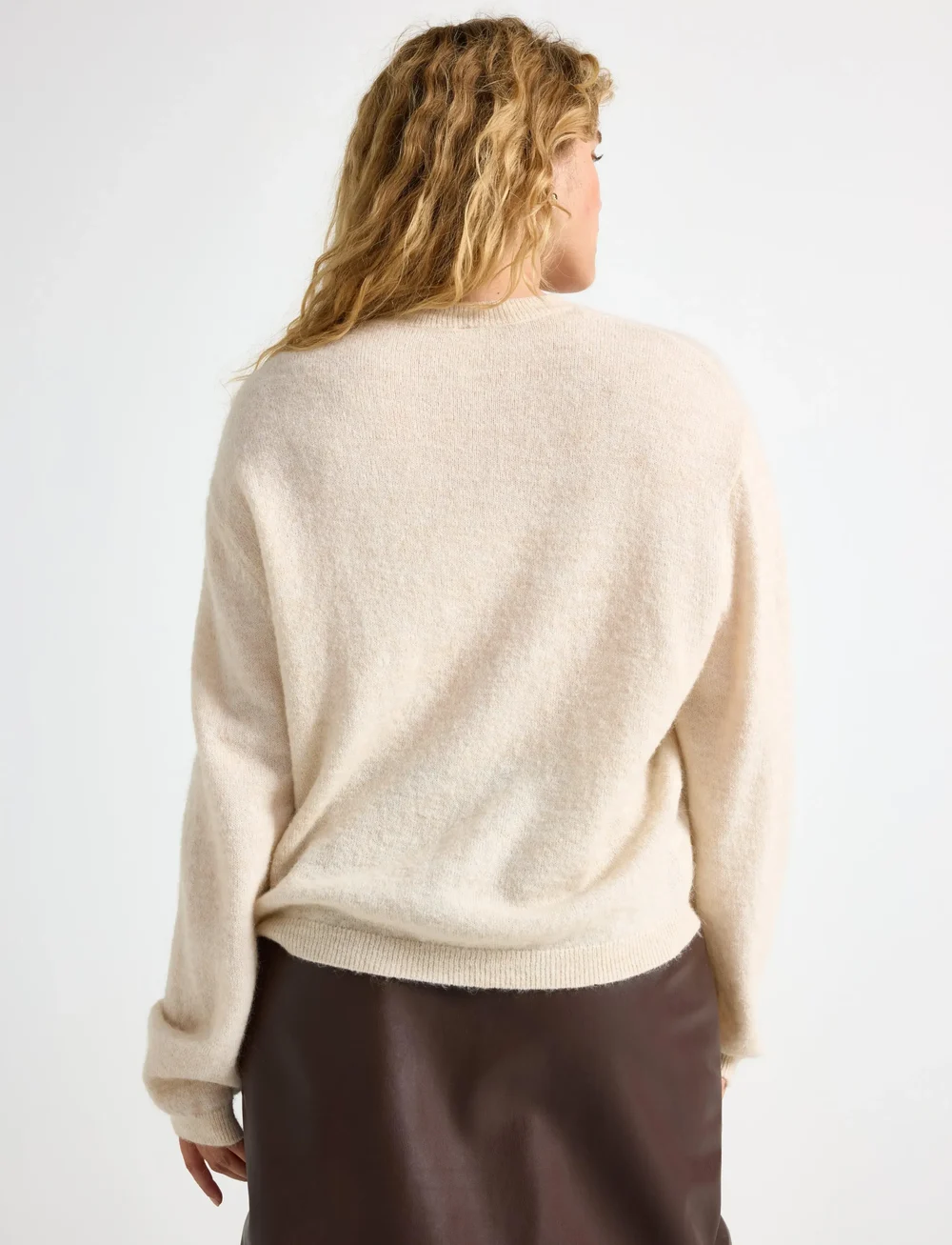 Lindex - Cardigan Minna Mohair blend - koftor - light beige - 3