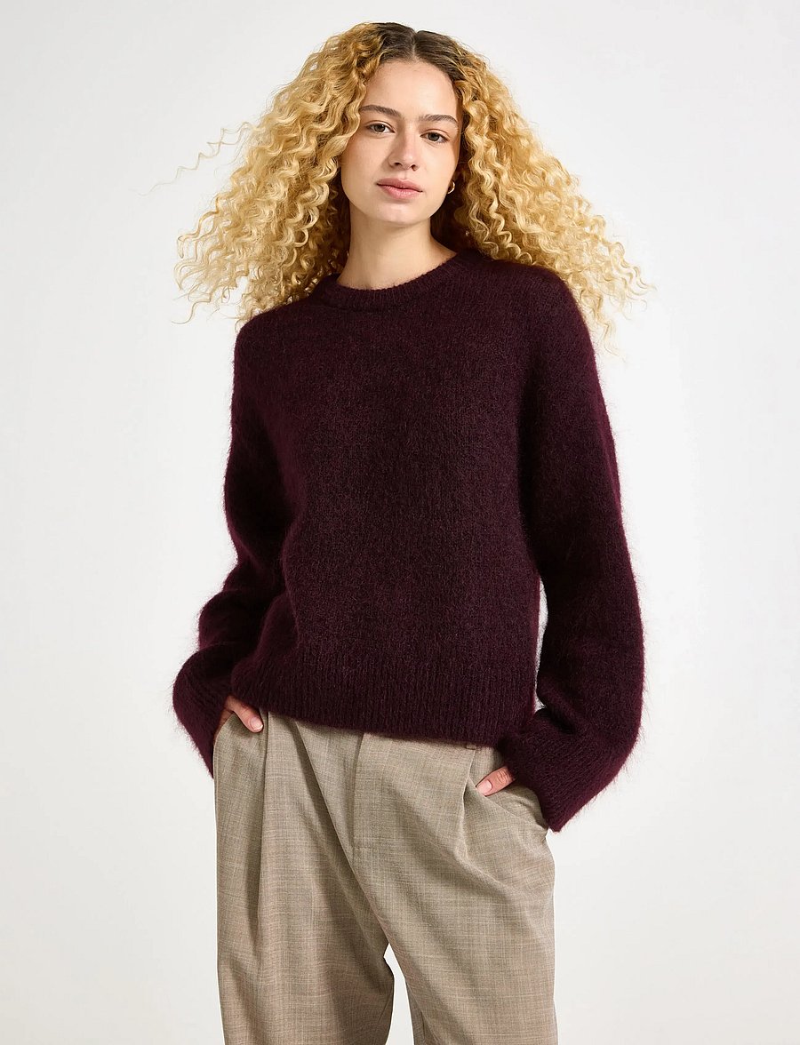 Lindex - Sweater Edda Mohair blend - pullover - dark red - 0