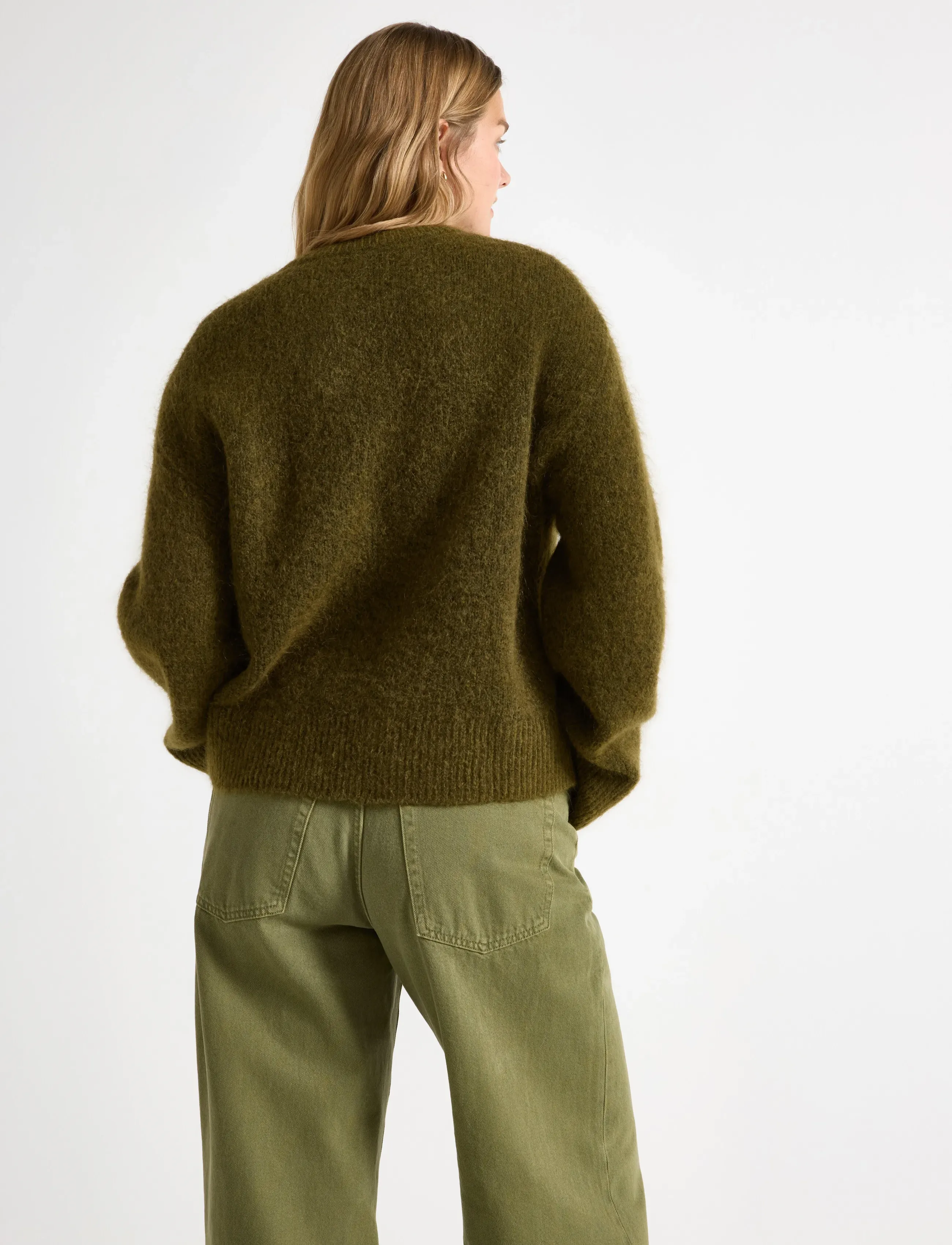 Lindex - Sweater Edda Mohair blend - jumpers - green - 3