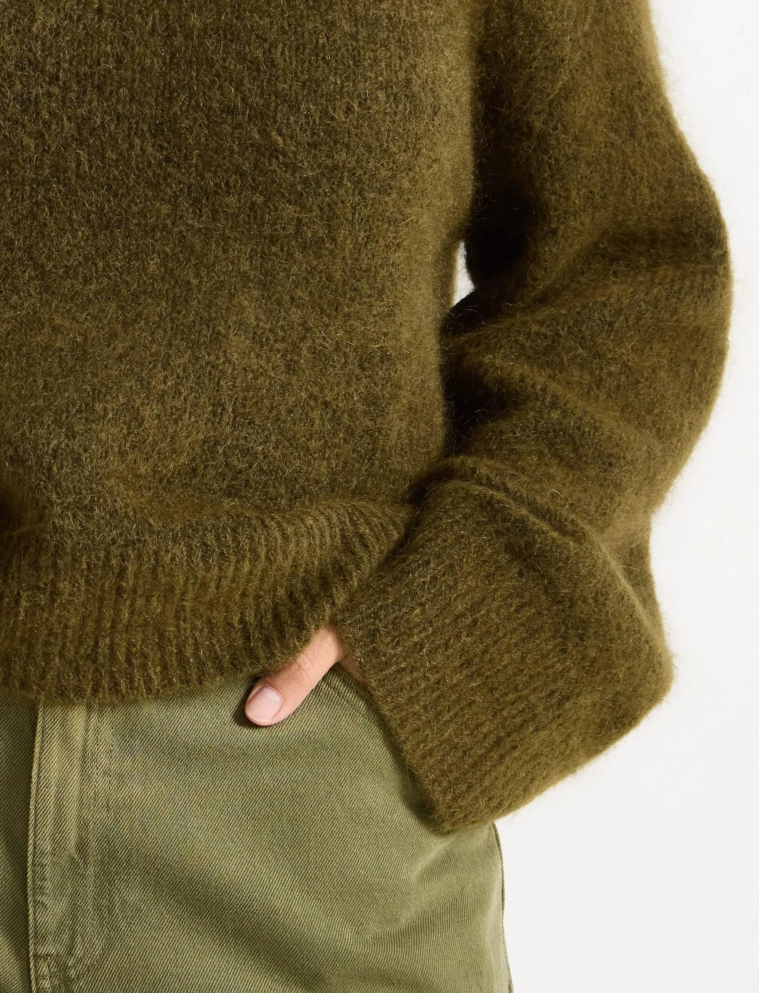 Lindex - Sweater Edda Mohair blend - jumpers - green - 4