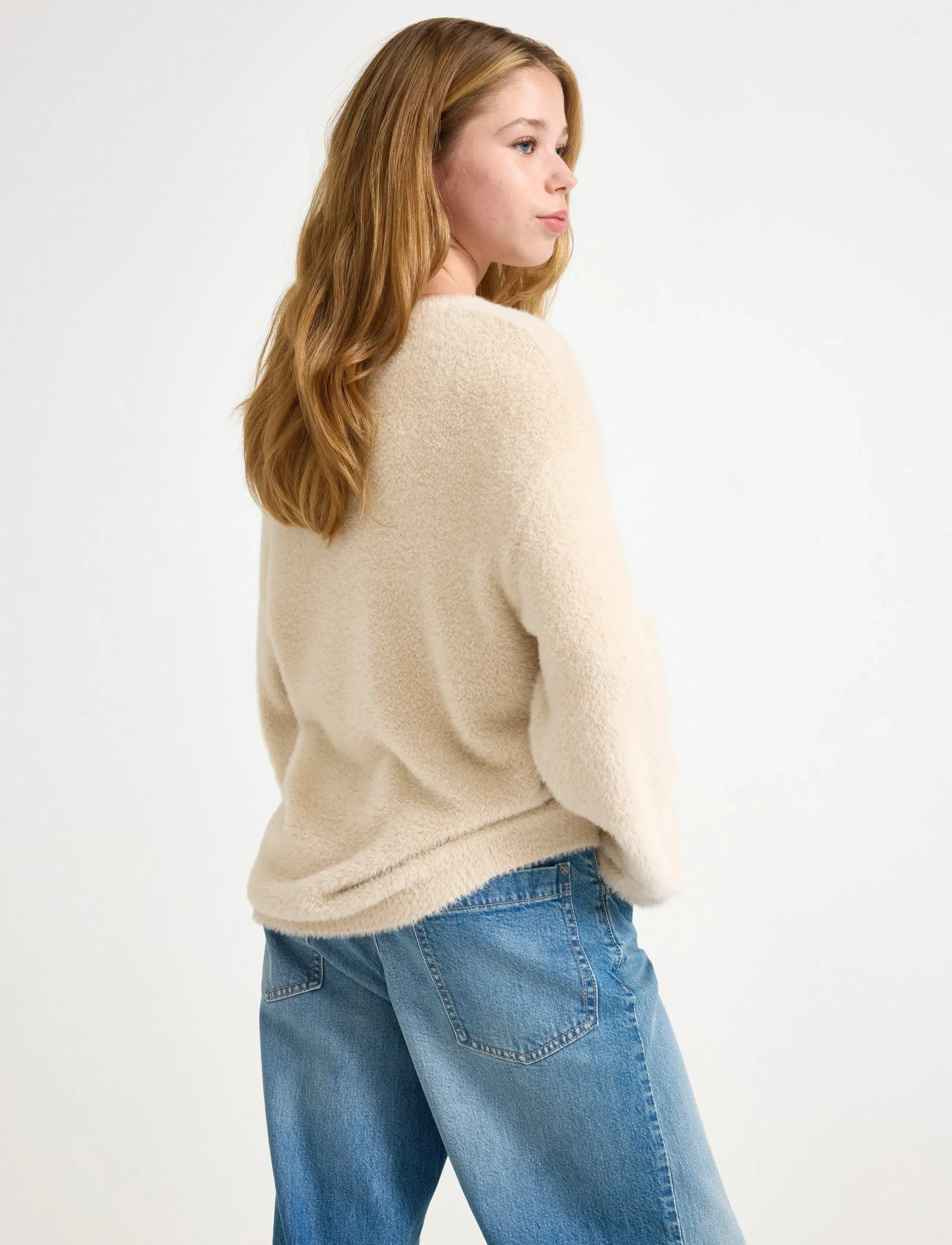 Lindex - LÃ¥ngÃ¤rmad trÃ¶ja - jumpers - beige - 3