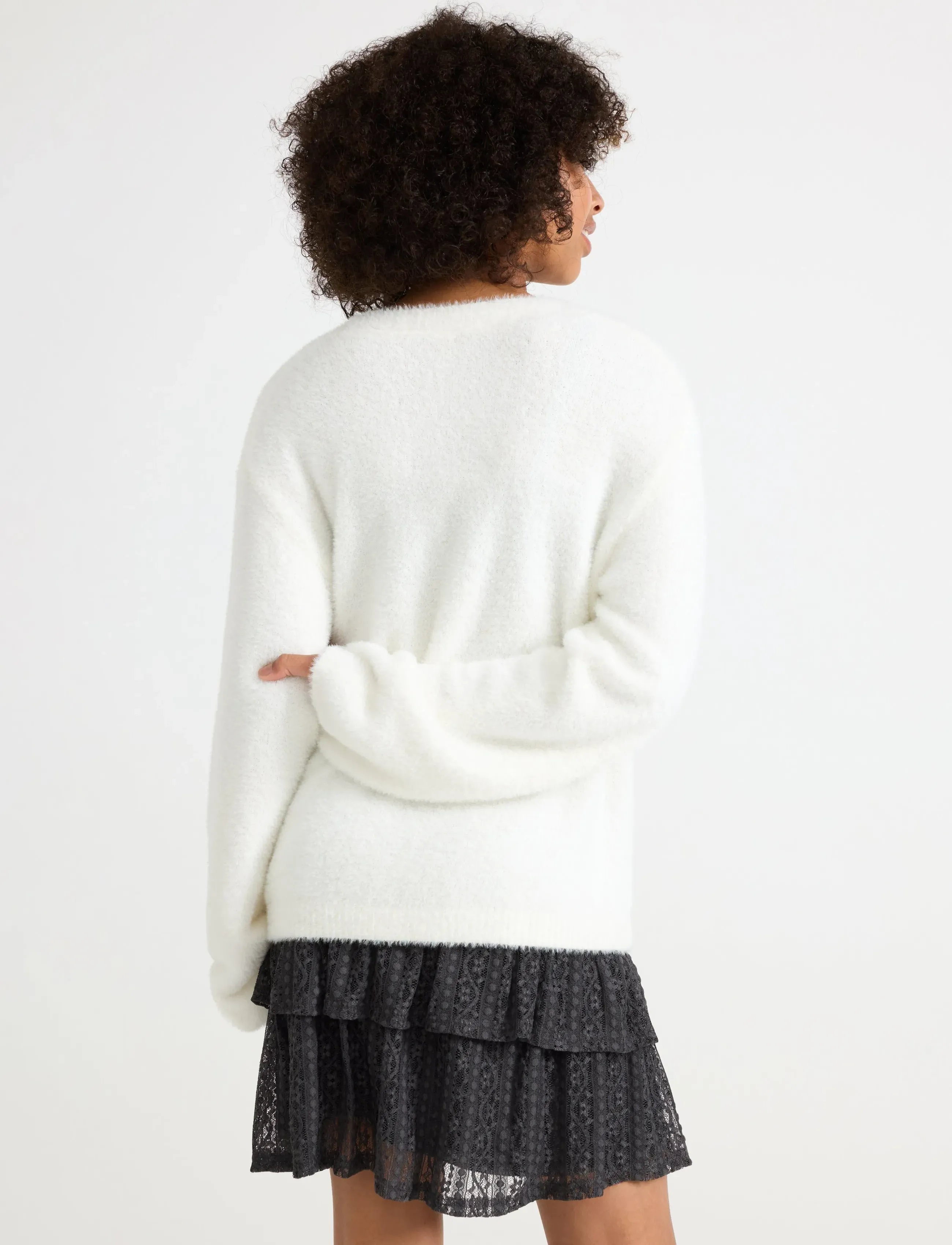 Lindex - LÃ¥ngÃ¤rmad trÃ¶ja - pullover - off white - 3