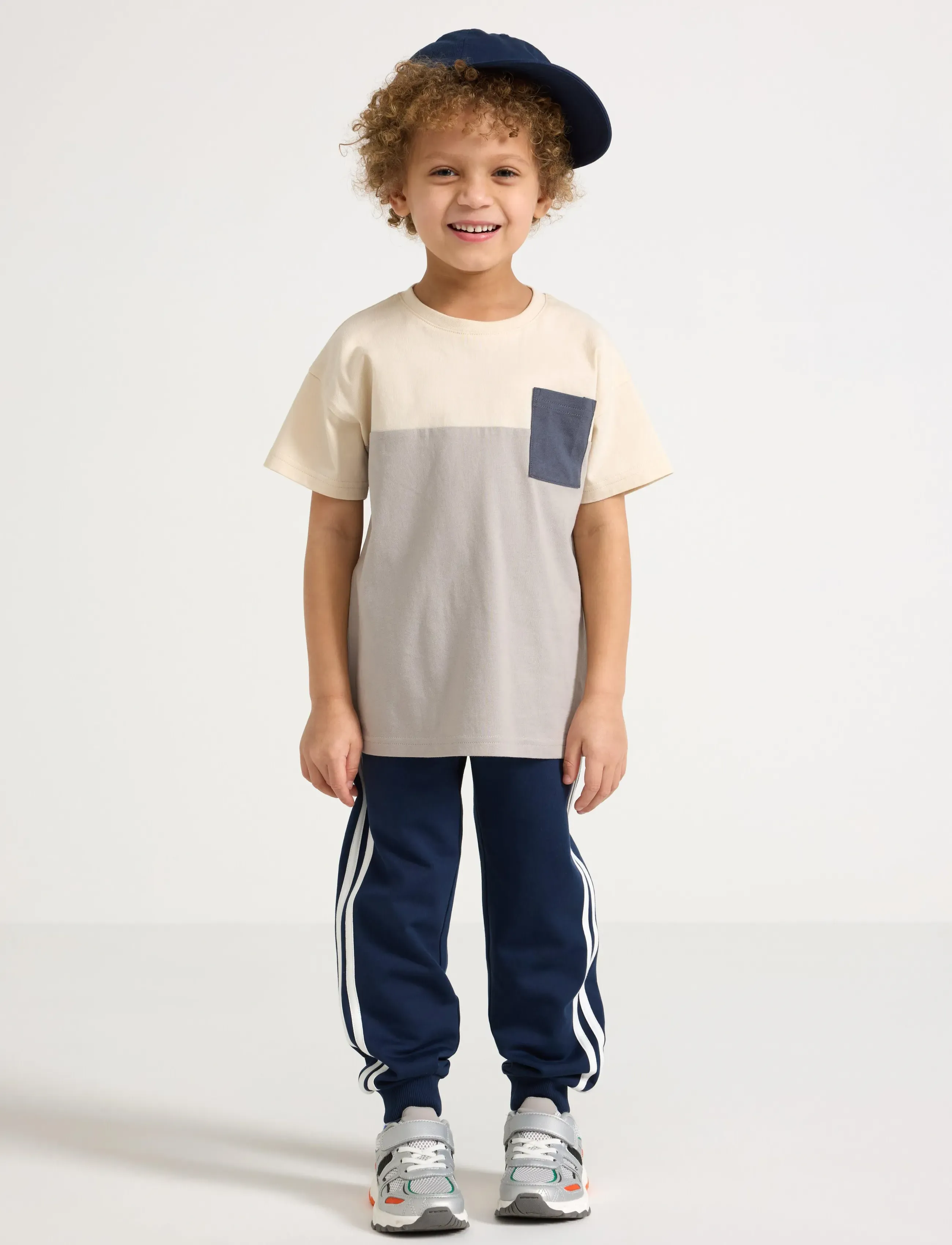 Lindex Joggers With Brushed Inside, 104, Unterteile, Marineblau - Sweatpants, Kinder