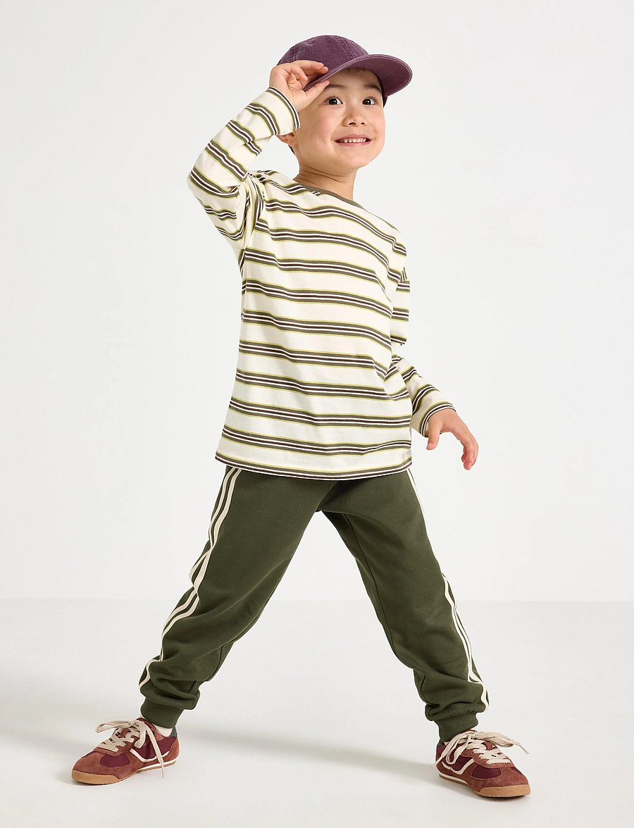 Lindex - Joggers with brushed inside - dressipüksid - dark khaki green - 0
