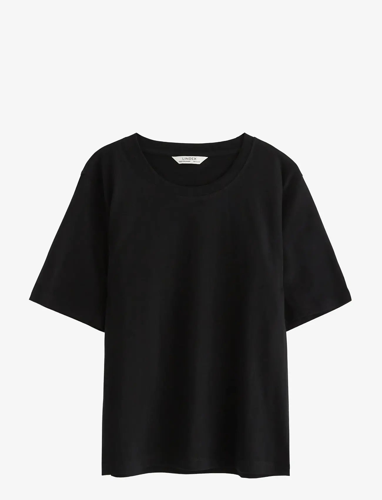 Lindex - T shirt Erica basic - t-shirts - black - 0