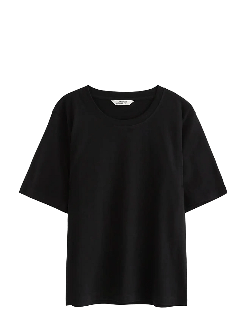 Lindex - T shirt Erica basic - t-shirts - black - 0