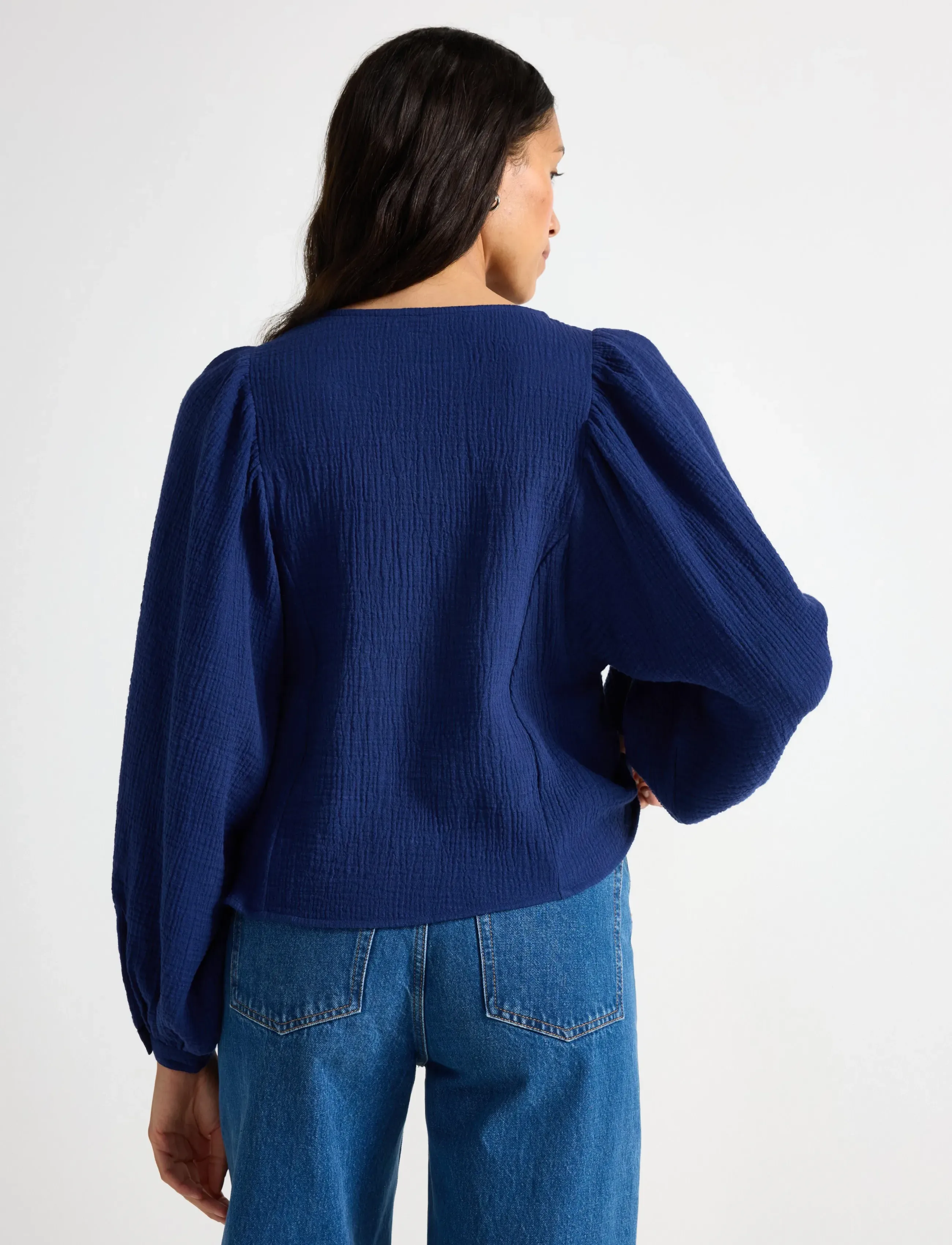 Lindex - Blouse Yellena - langärmlige blusen - dark blue - 3