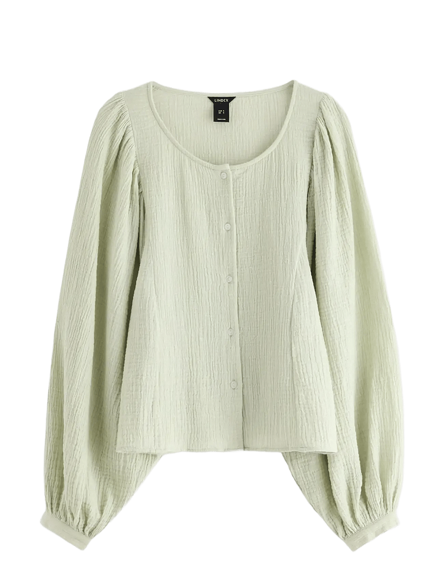 Lindex - Blouse Yellena - langärmelige blusen - light dusty green - 1