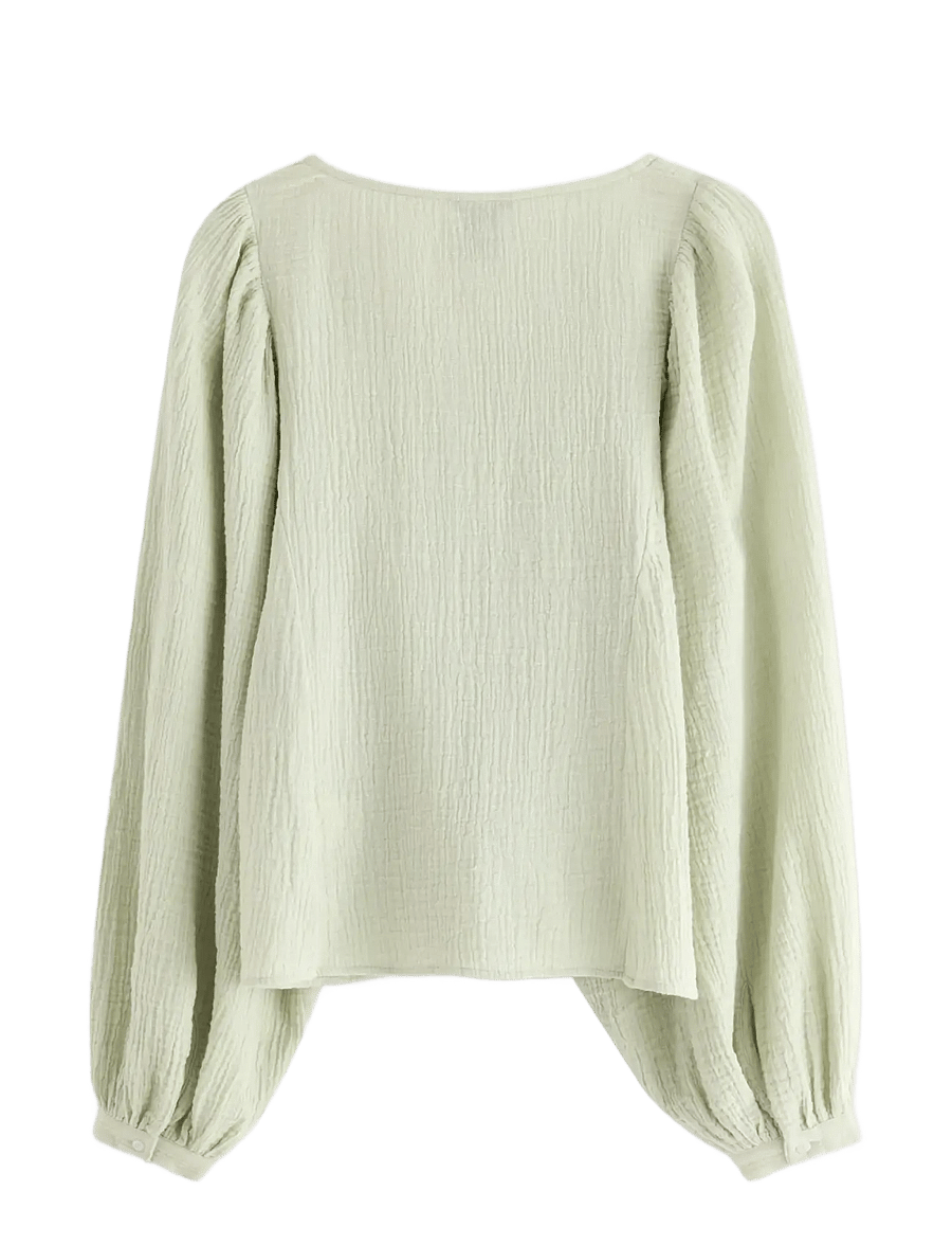 Lindex - Blouse Yellena - langärmelige blusen - light dusty green - 2