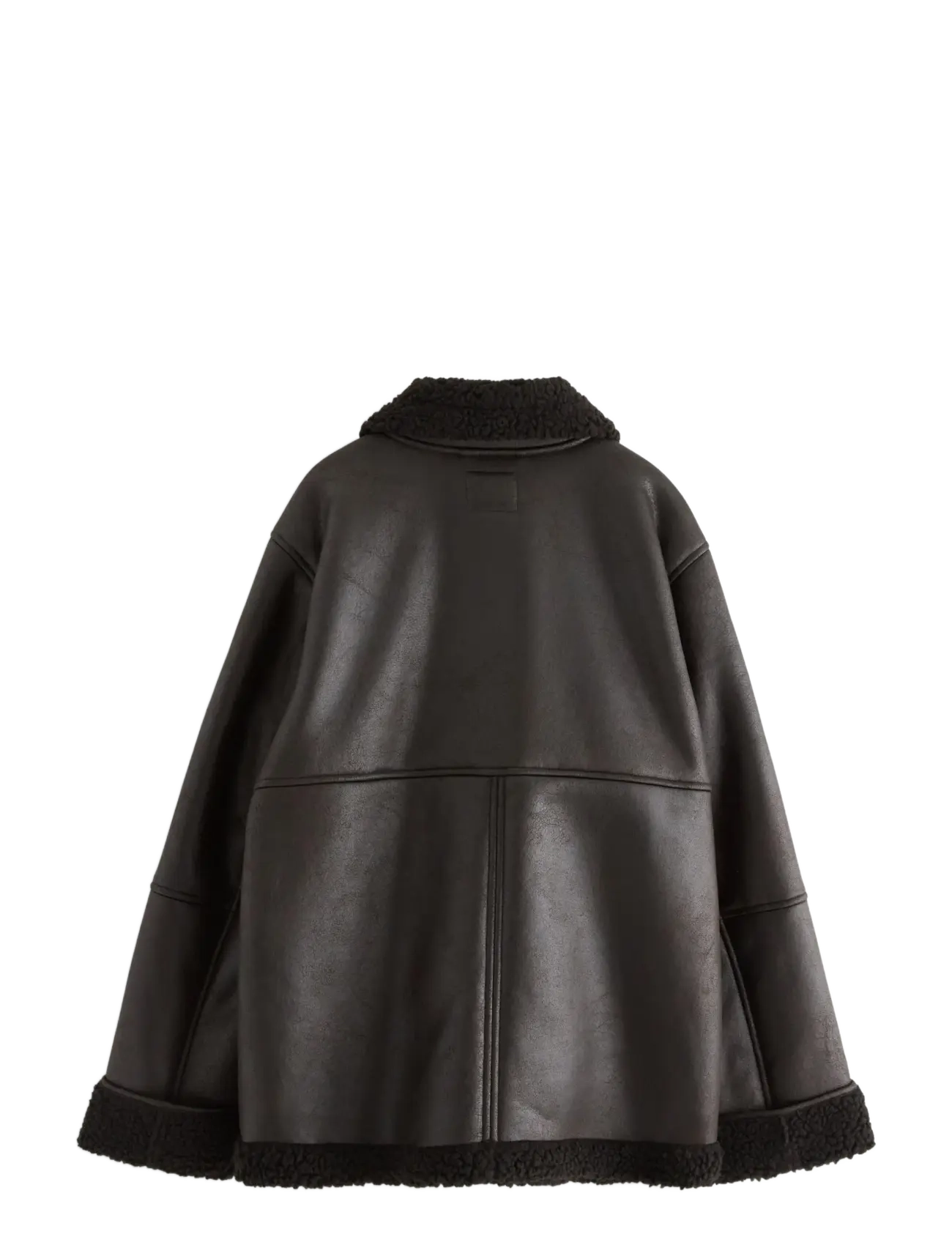 Lindex - Jacket Sheerling PU - dark brown - 2