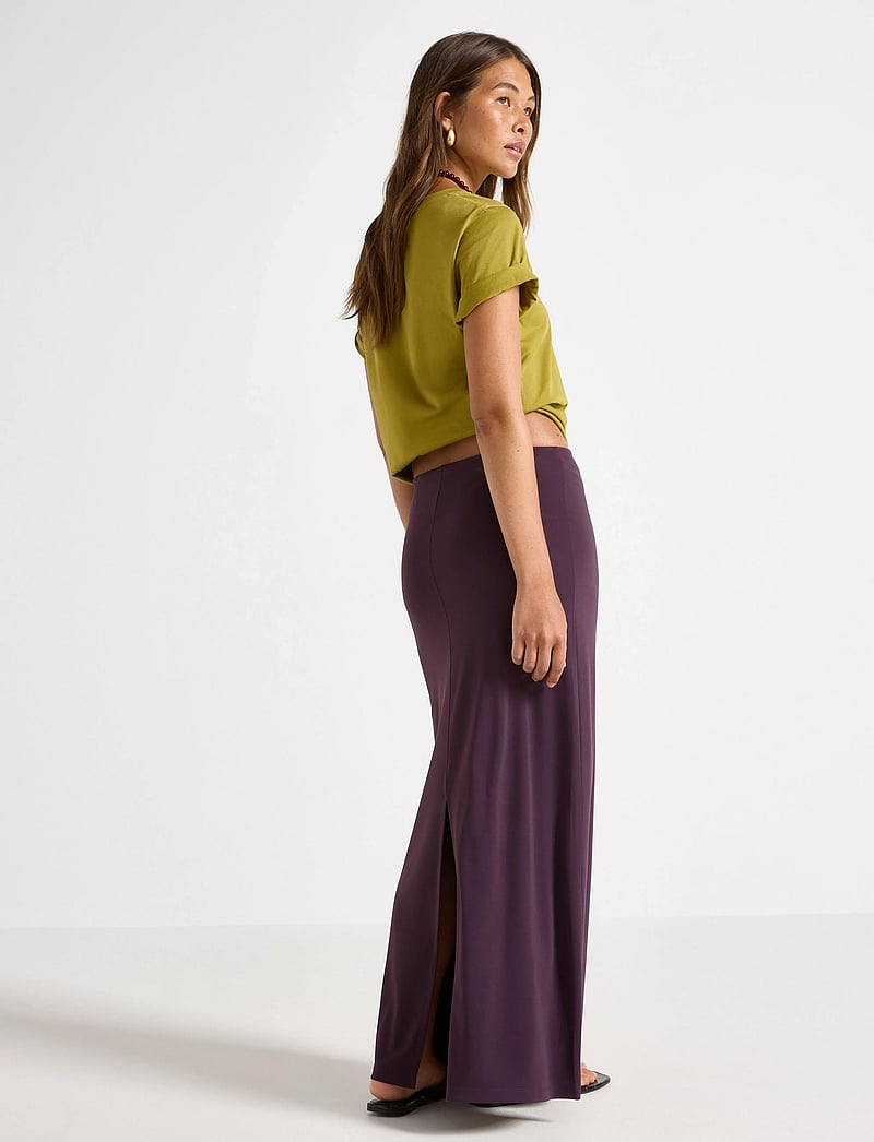 Lindex - Maxikjol - maksiseelikud - dark dusty lilac - 3