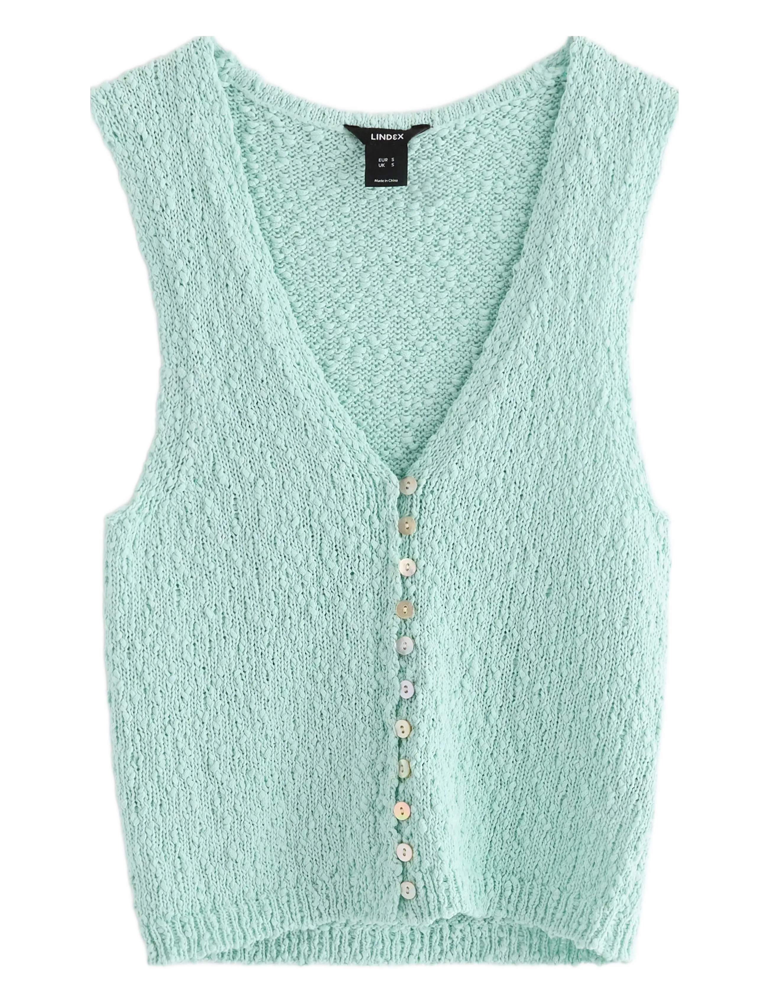 LINDEX Vest Lillie Strick Blau - L - Damen