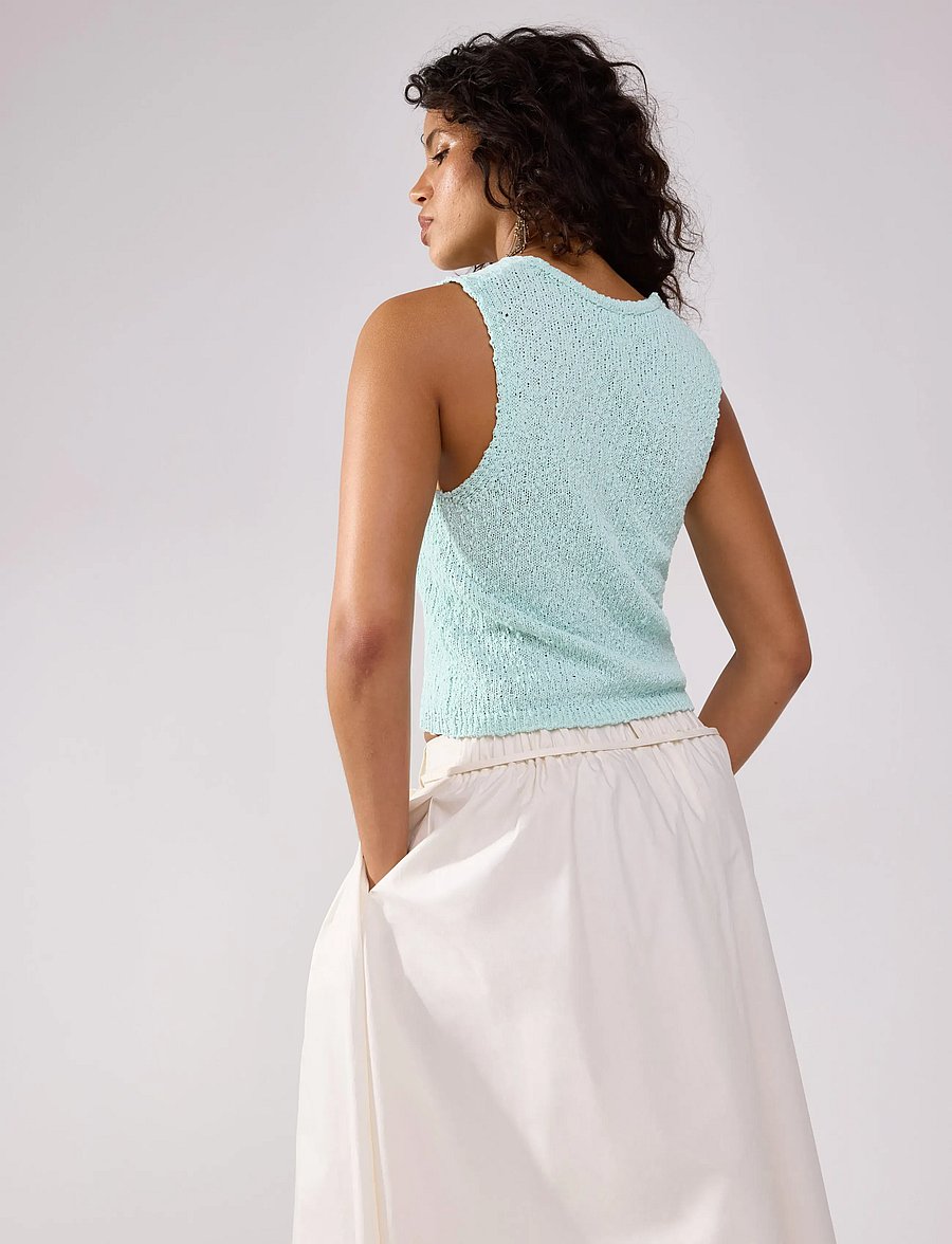 Lindex - Vest Lillie knitted - kootud vestid - light dusty turquoise - 3
