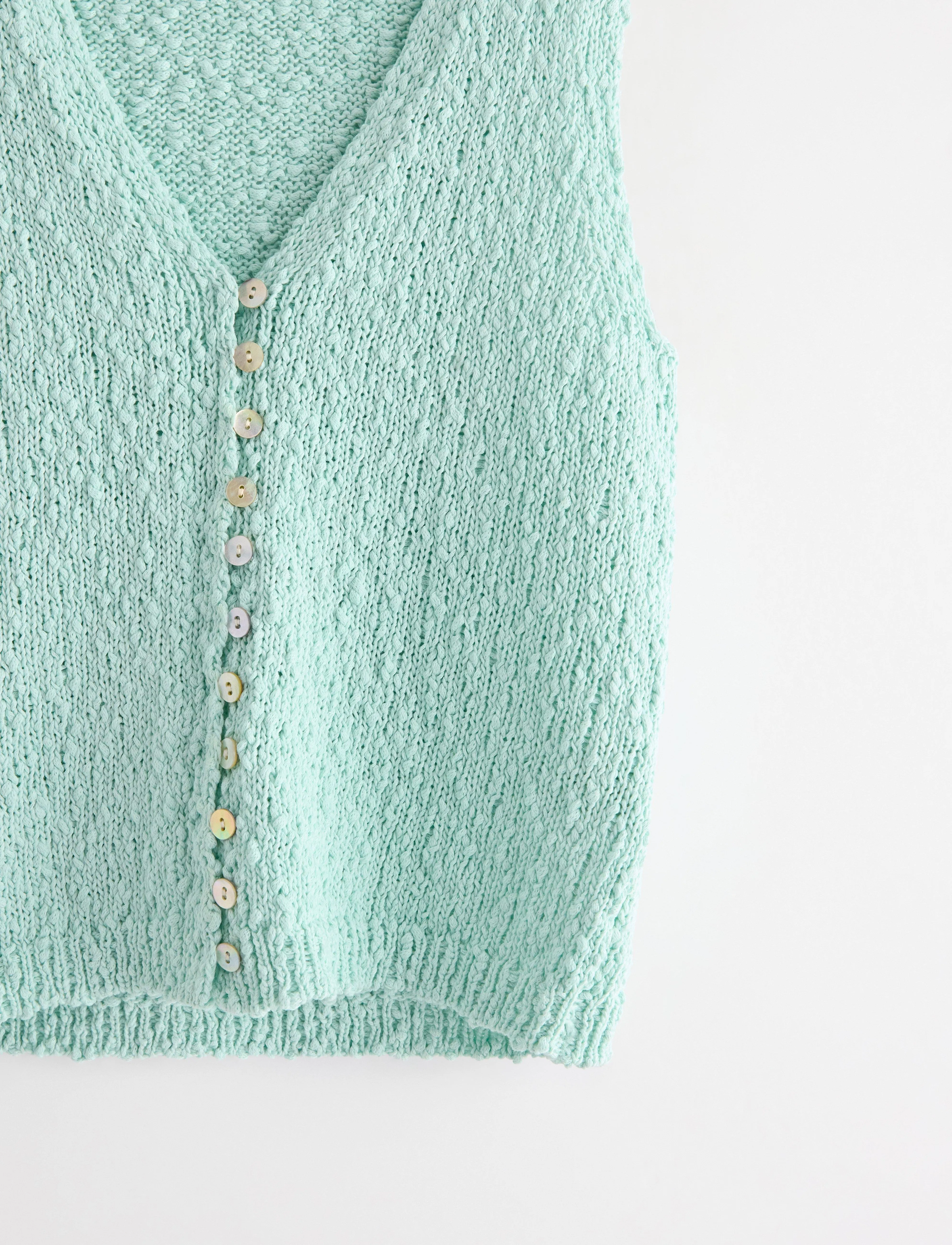 Lindex - Vest Lillie knitted - kootud vestid - light dusty turquoise - 5