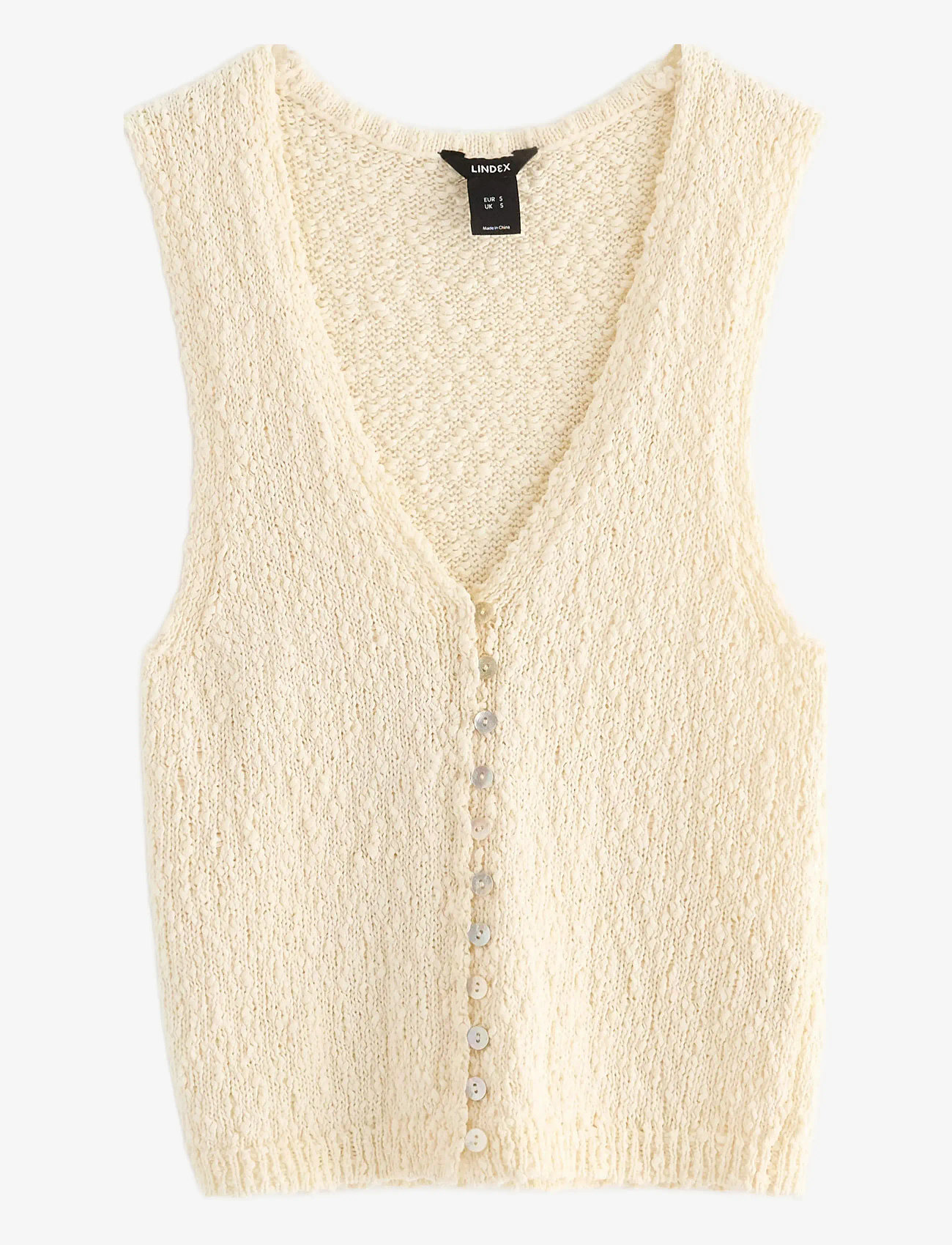 Lindex - Vest Lillie knitted - gestrickte westen - off white - 1