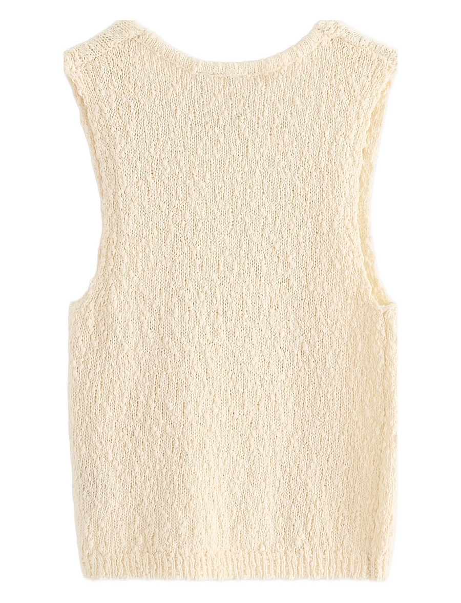Lindex - Vest Lillie knitted - varrukateta topid - off white - 2
