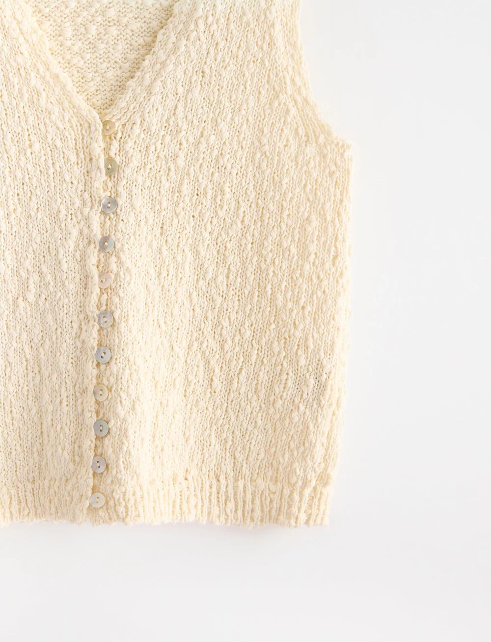 Lindex - Vest Lillie knitted - gestrickte westen - off white - 5