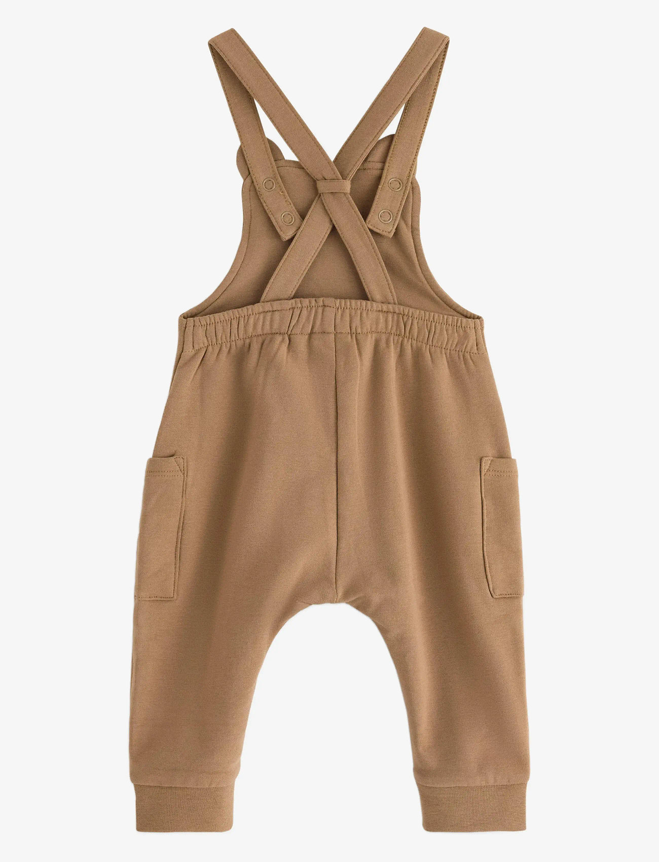 Lindex - Dungerees w animal face - dusty brown - 1