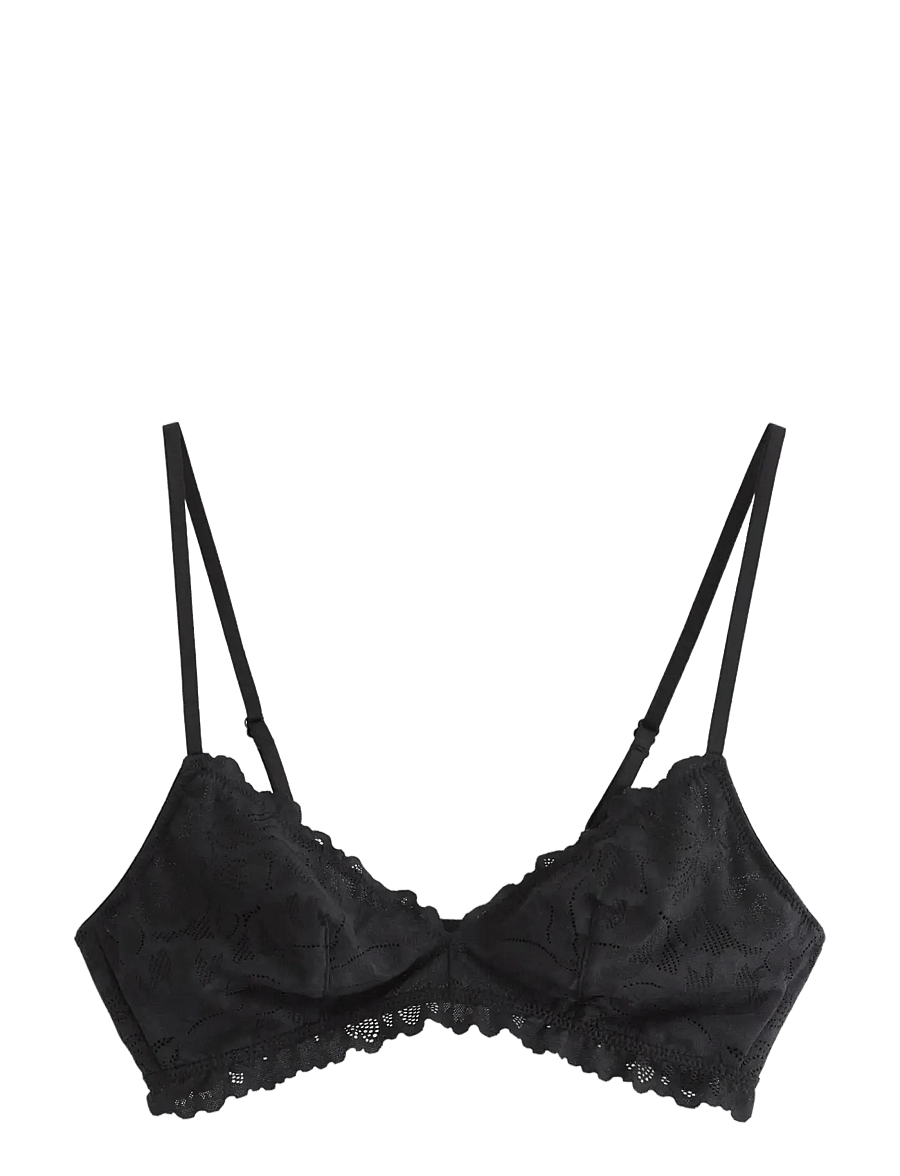Lindex - Spilefri myk bh - bralette - black - 1