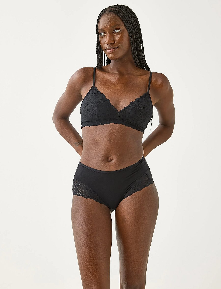 Lindex - Spilefri myk bh - bralette - black - 0