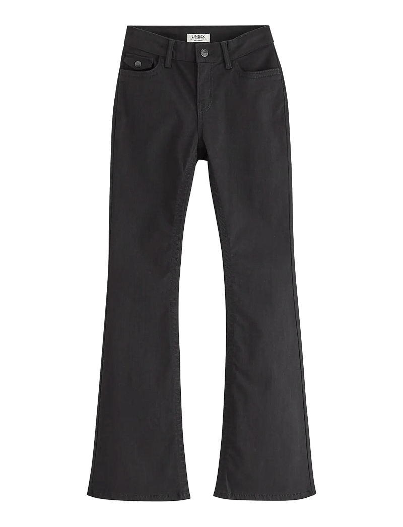 Lindex - trousers denim Freja black poc - bootcut jeans - black - 1