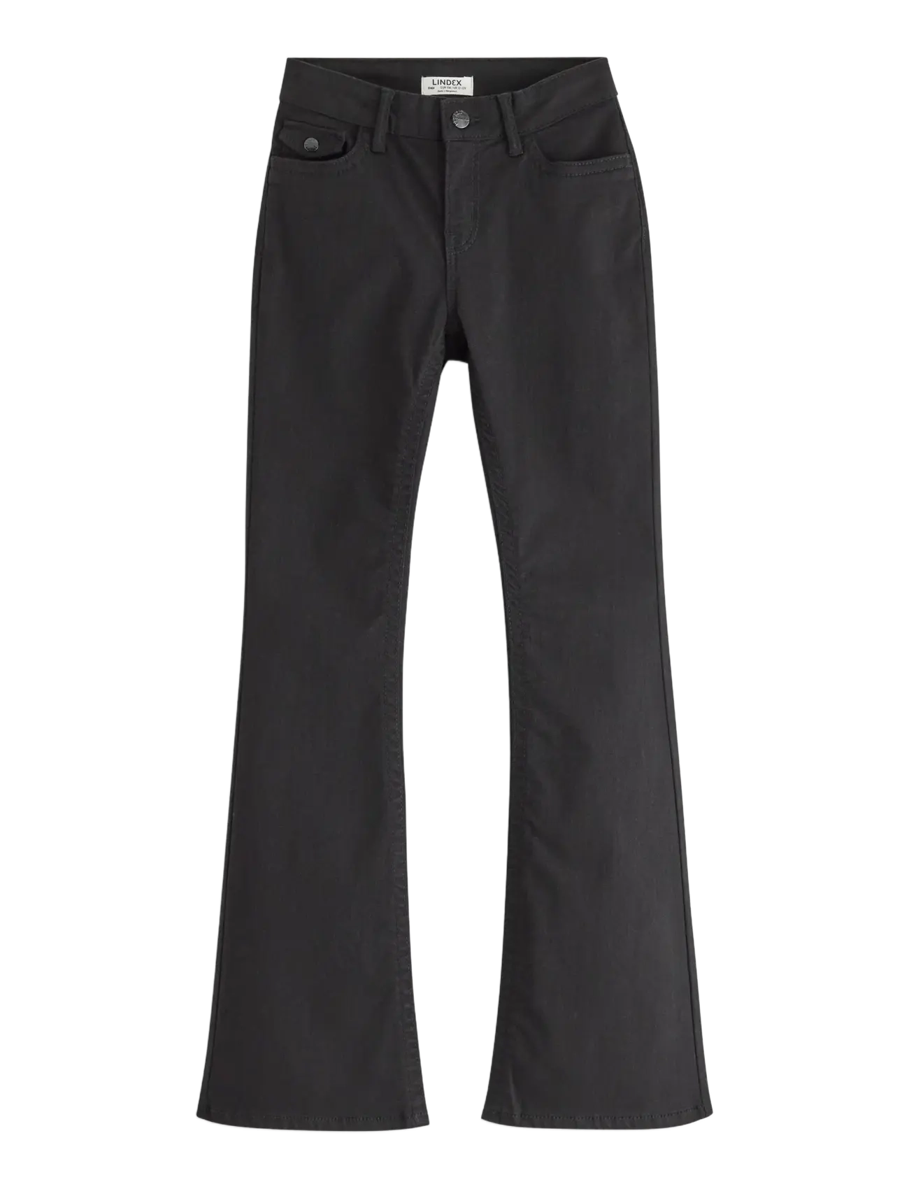 Lindex FREJA Flared leg jeans - Teksad - BLACK / black