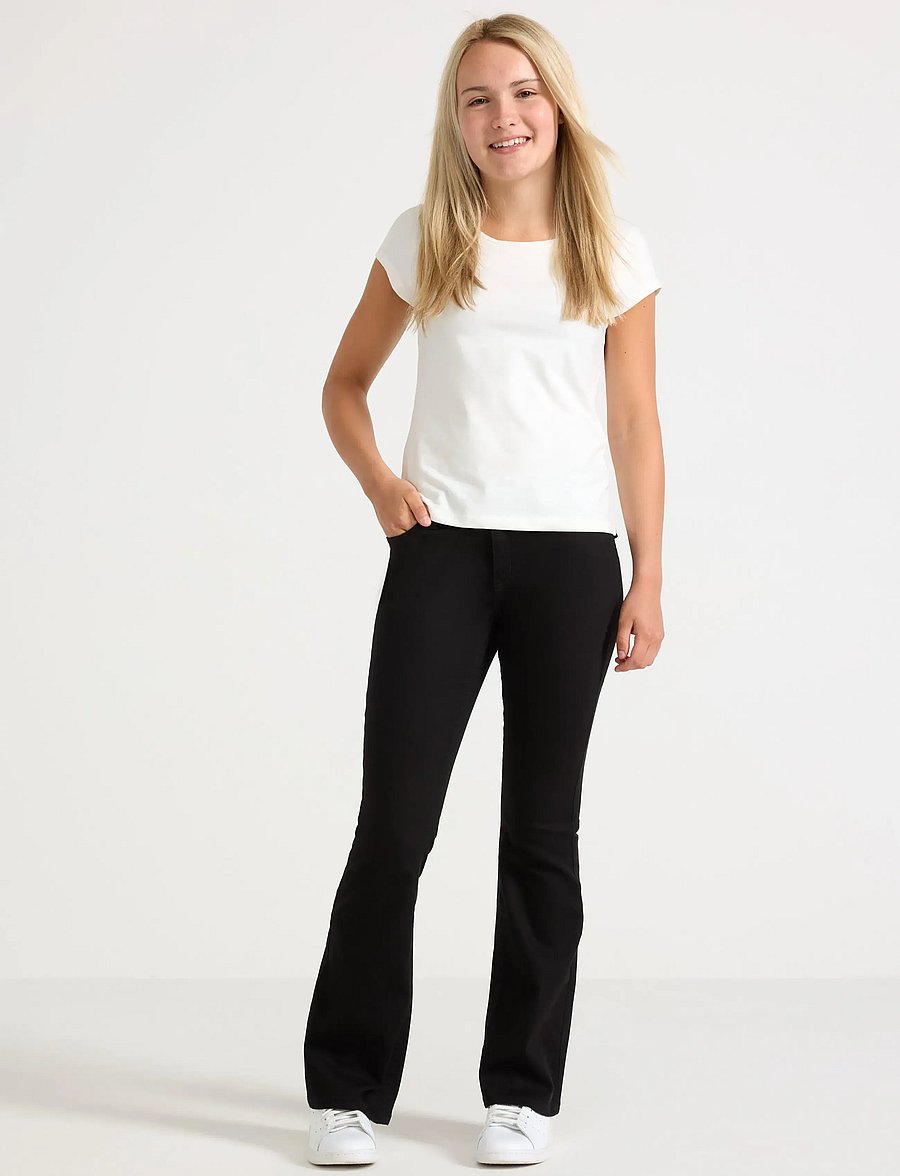 Lindex - FREJA Flared leg jeans - bootcut jeans - black - 0
