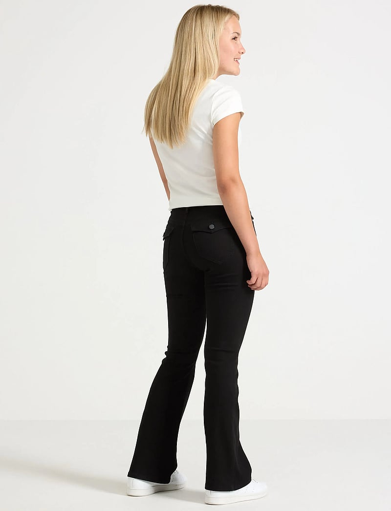 Lindex - trousers denim Freja black poc - bootcut jeans - black - 3