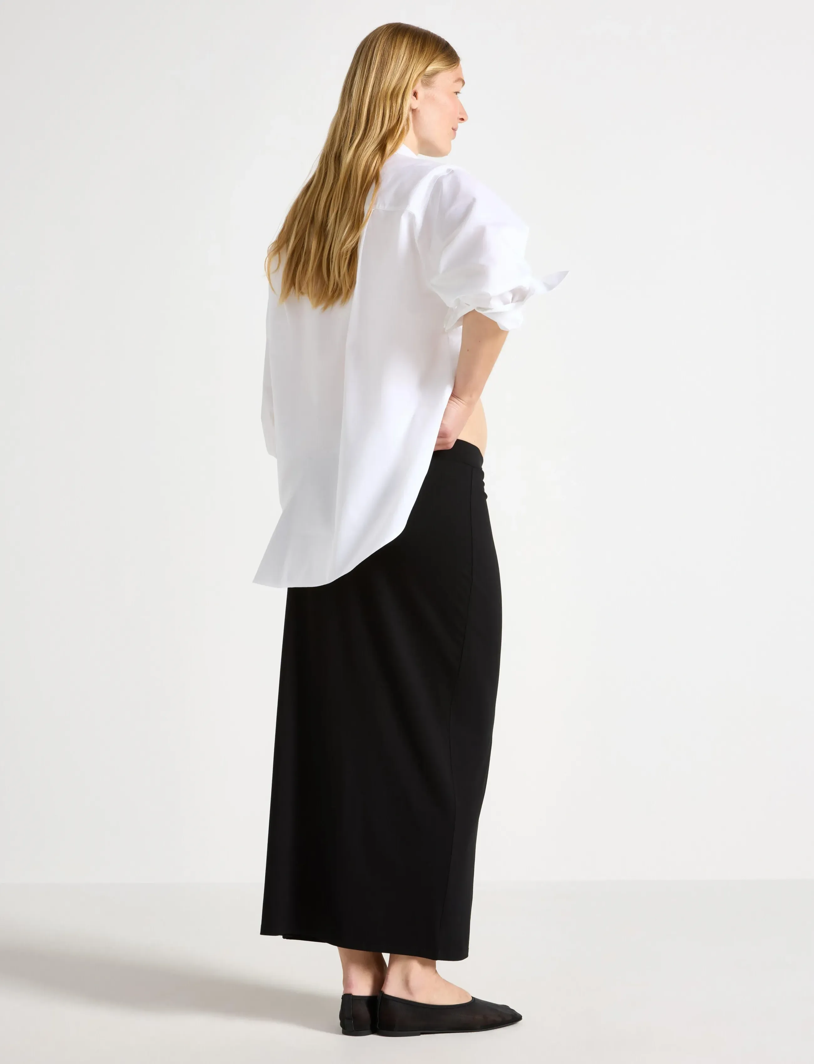 Lindex - Skirt Tove MOM basic - laveste priser - black - 3