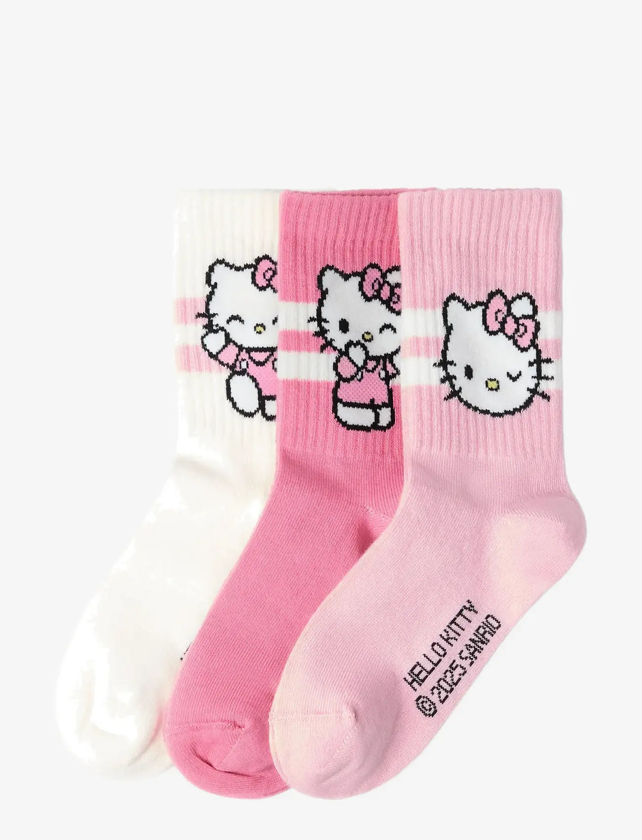 Lindex - 3-pack Hello Kitty socks - sokid - off white - 0