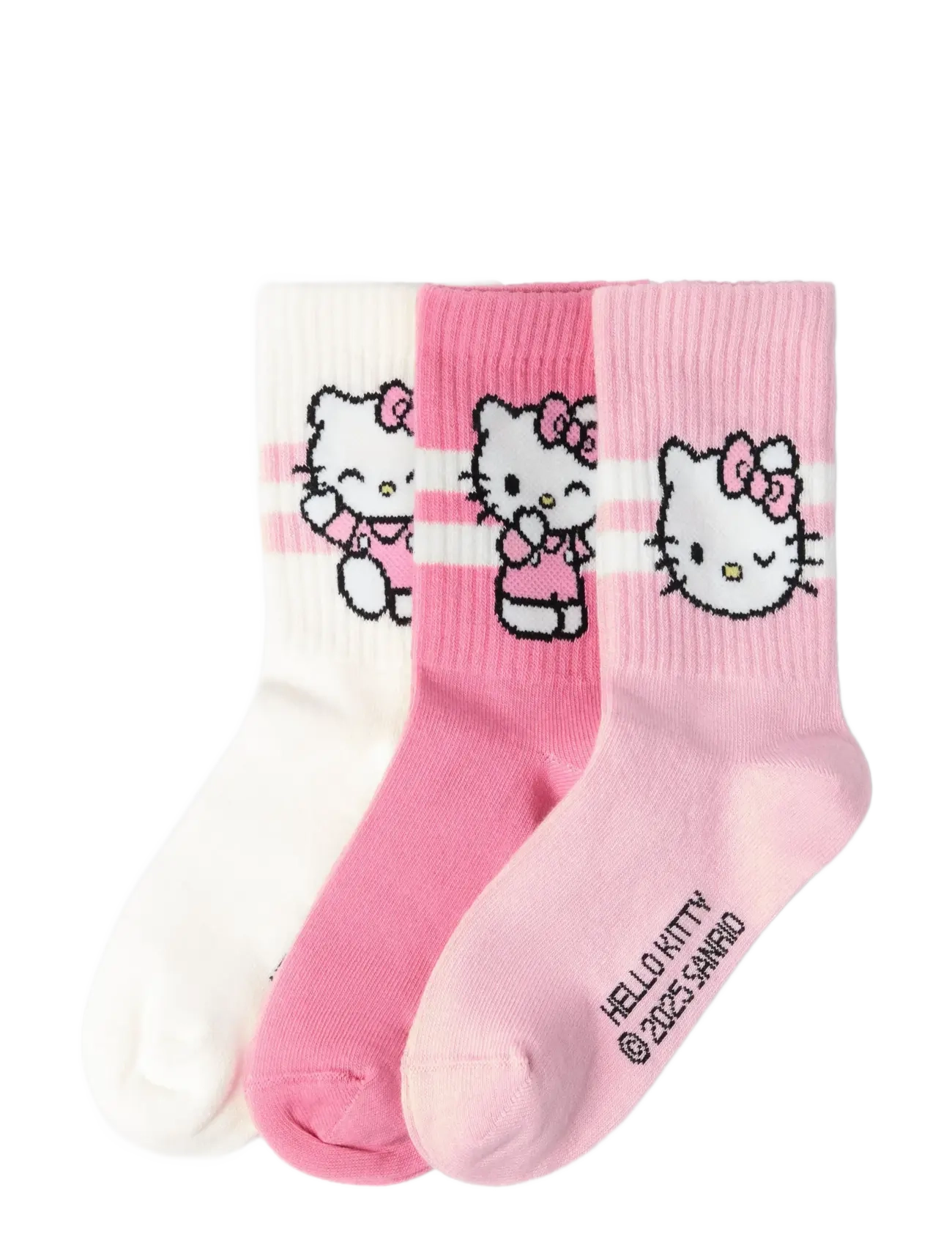 Lindex Socks 3 p Hello Kitty - Socken & Strumpfhosen - OFF WHITE / white