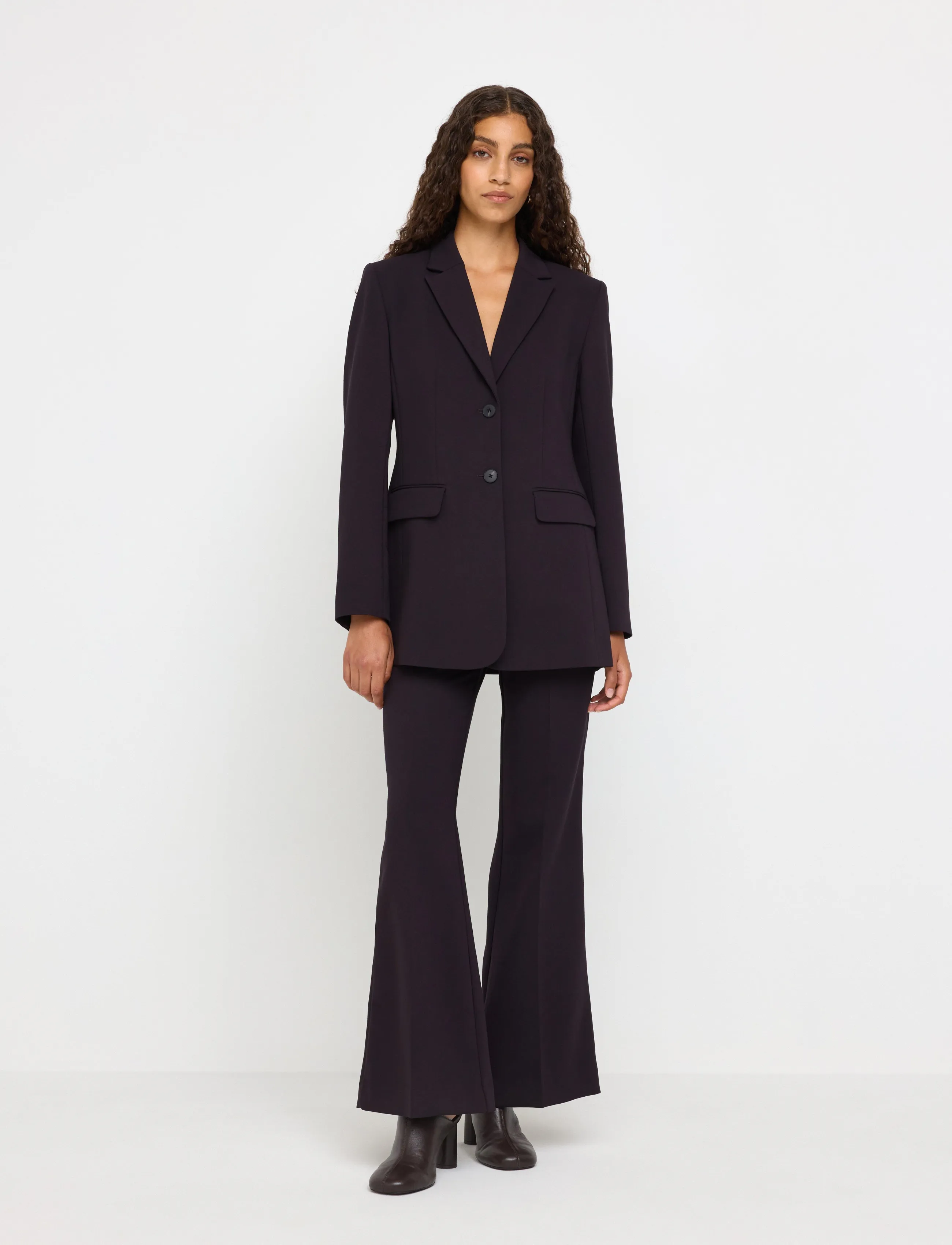 Lindex Flared trousers - Lindex - LILAC / black