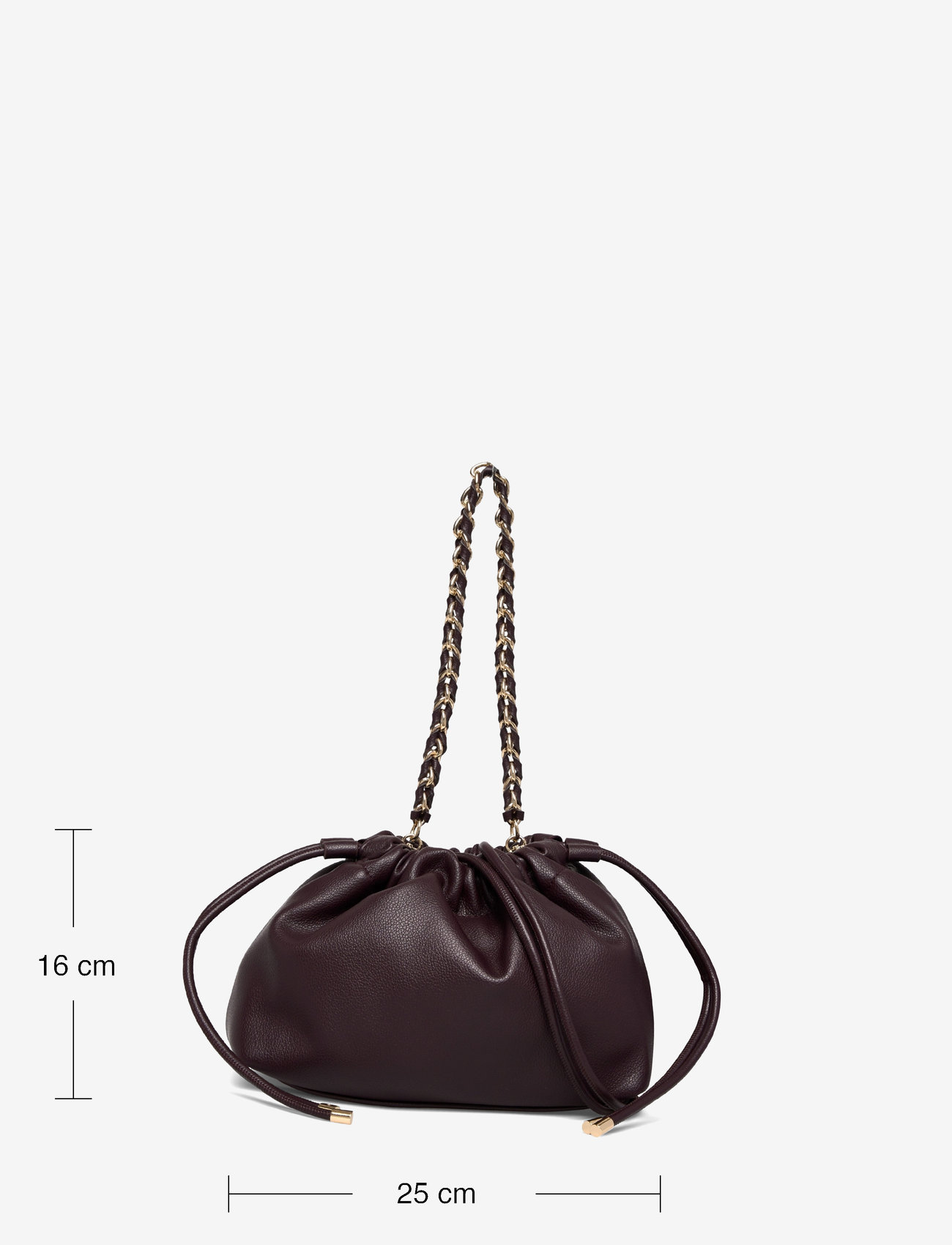 Lindex - Bag Chloe w strings at side - dk red - 4