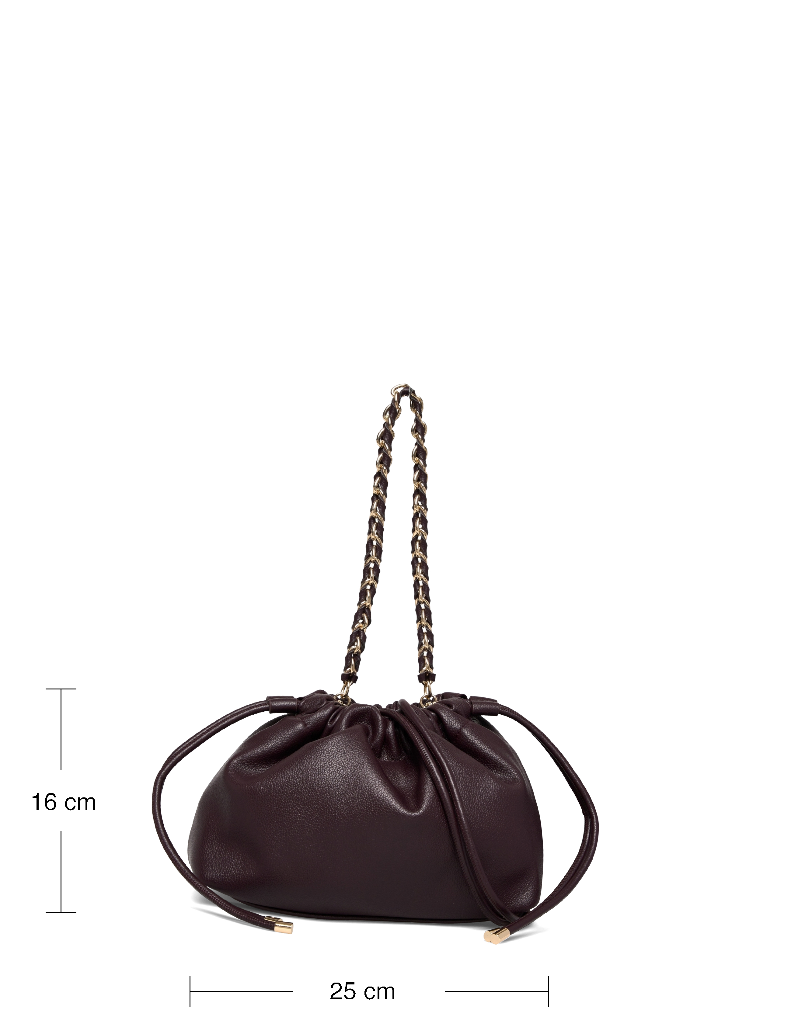 Lindex - Bag Chloe w strings at side - dk red - 4