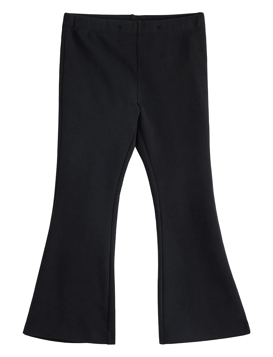 Lindex - Flared leggings with brushed inside - leggings - black - 1