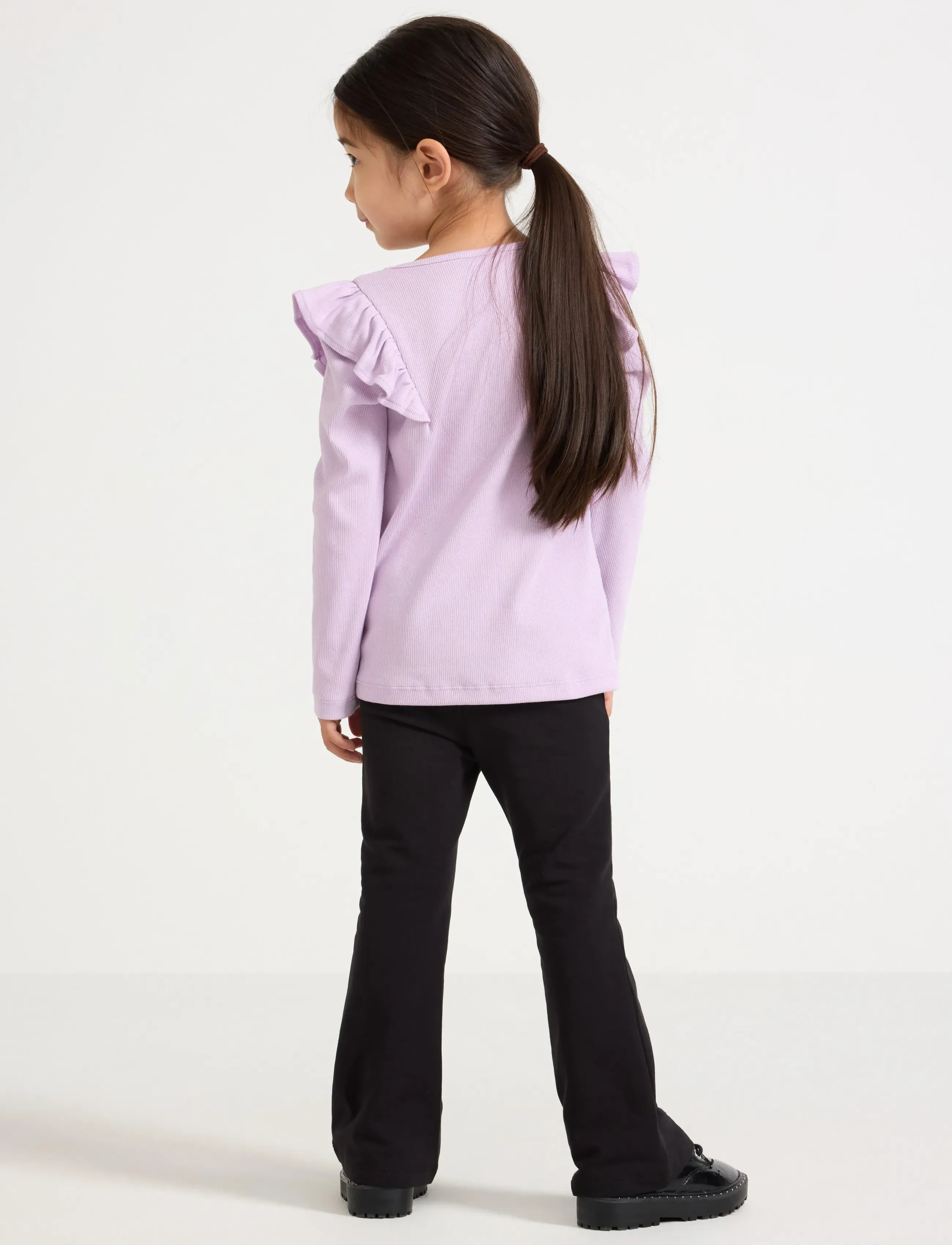 Lindex - Flared leggings with brushed inside - retuusid - black - 3