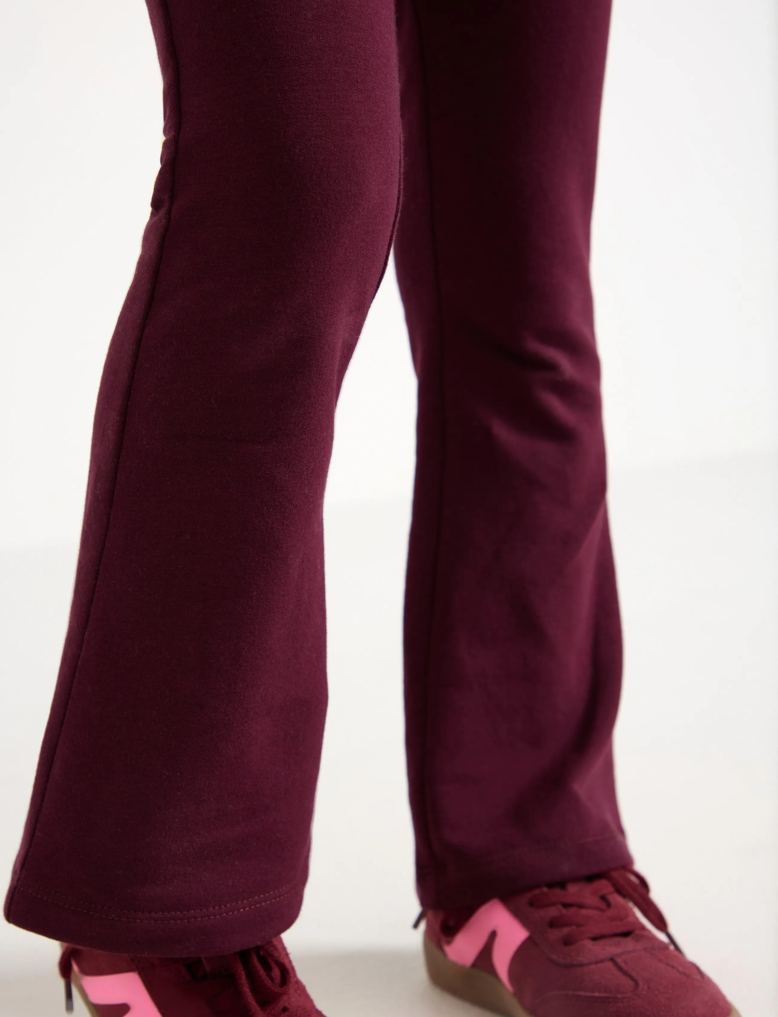 Lindex - Flared leggings with brushed inside - leggings - dark lilac - 4