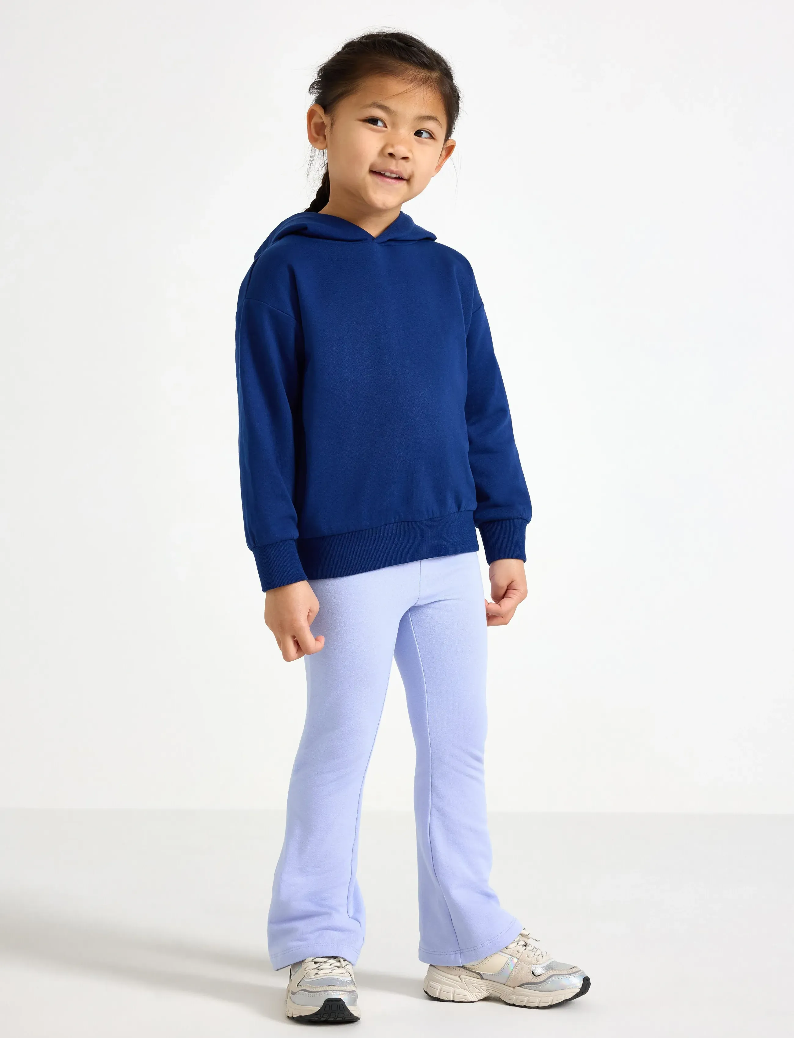 Lindex Flared Leggings With Brushed Inside, Børn, Flared Leggings, Lila, Str: 92