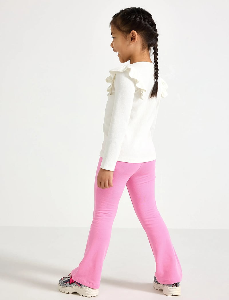 Lindex - Leggings flare brushed inside - leggings - pink - 3