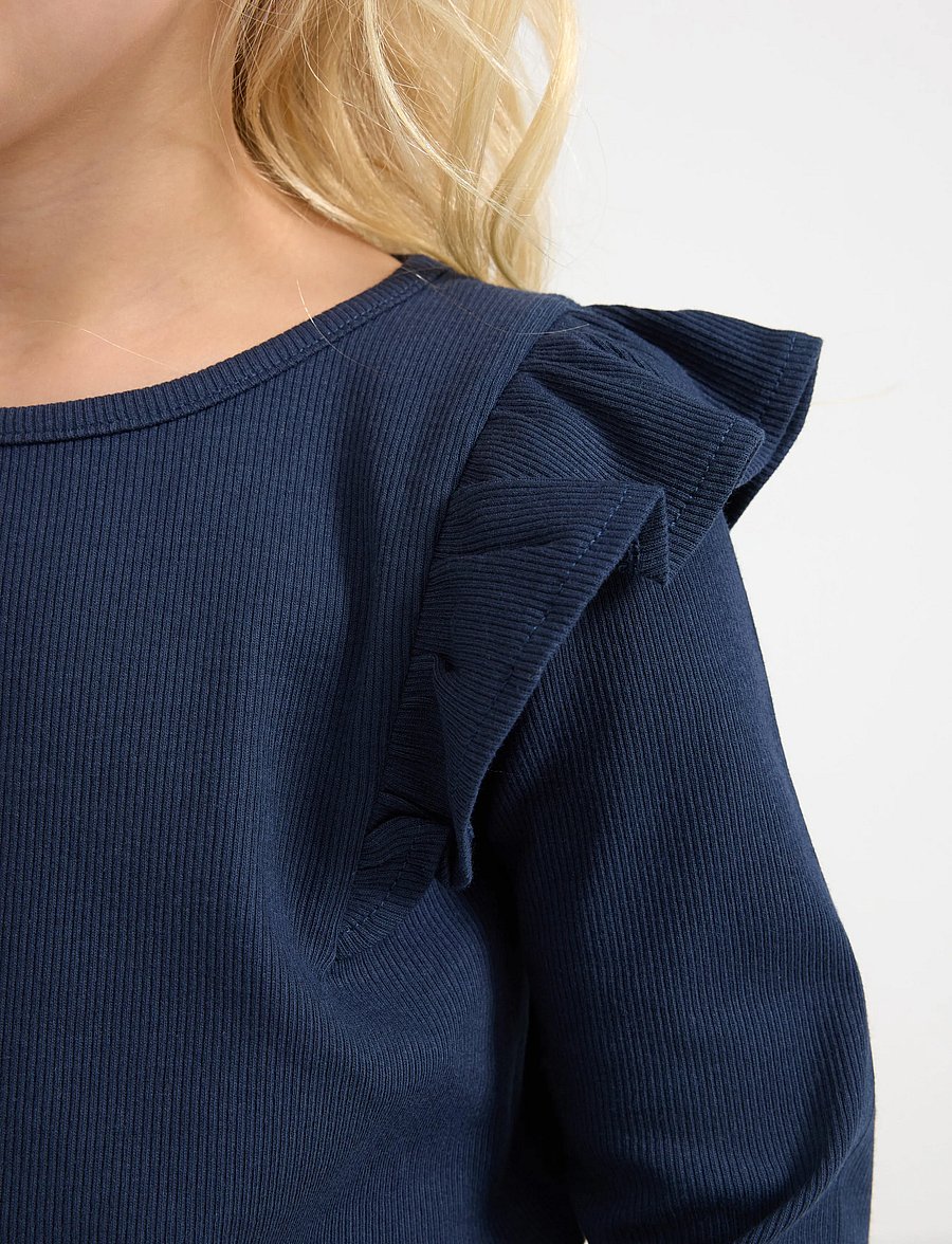 Lindex - Long-sleeved top - langärmelig - dark blue - 4