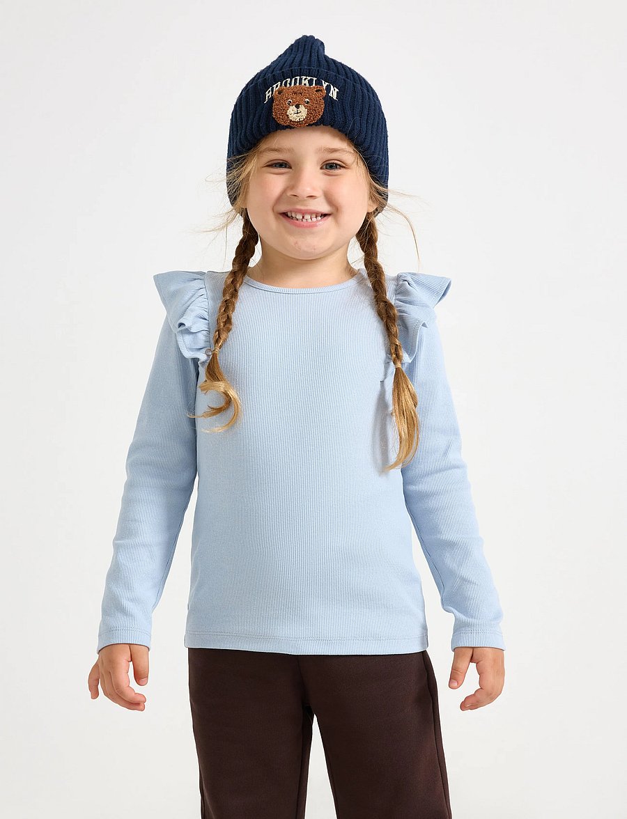 Lindex - Long-sleeved top - langärmelig - light blue - 0