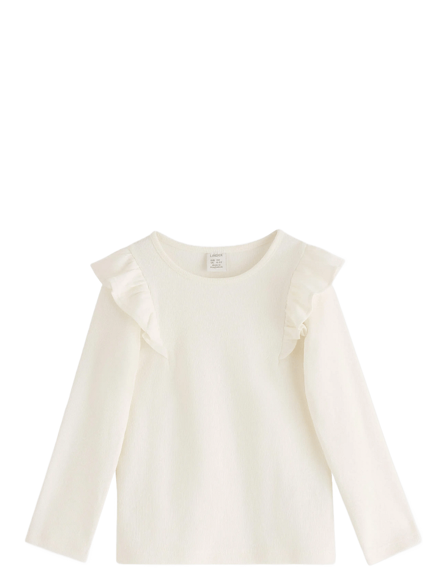 Lindex - Long-sleeved top - langärmelig - light dusty white - 1