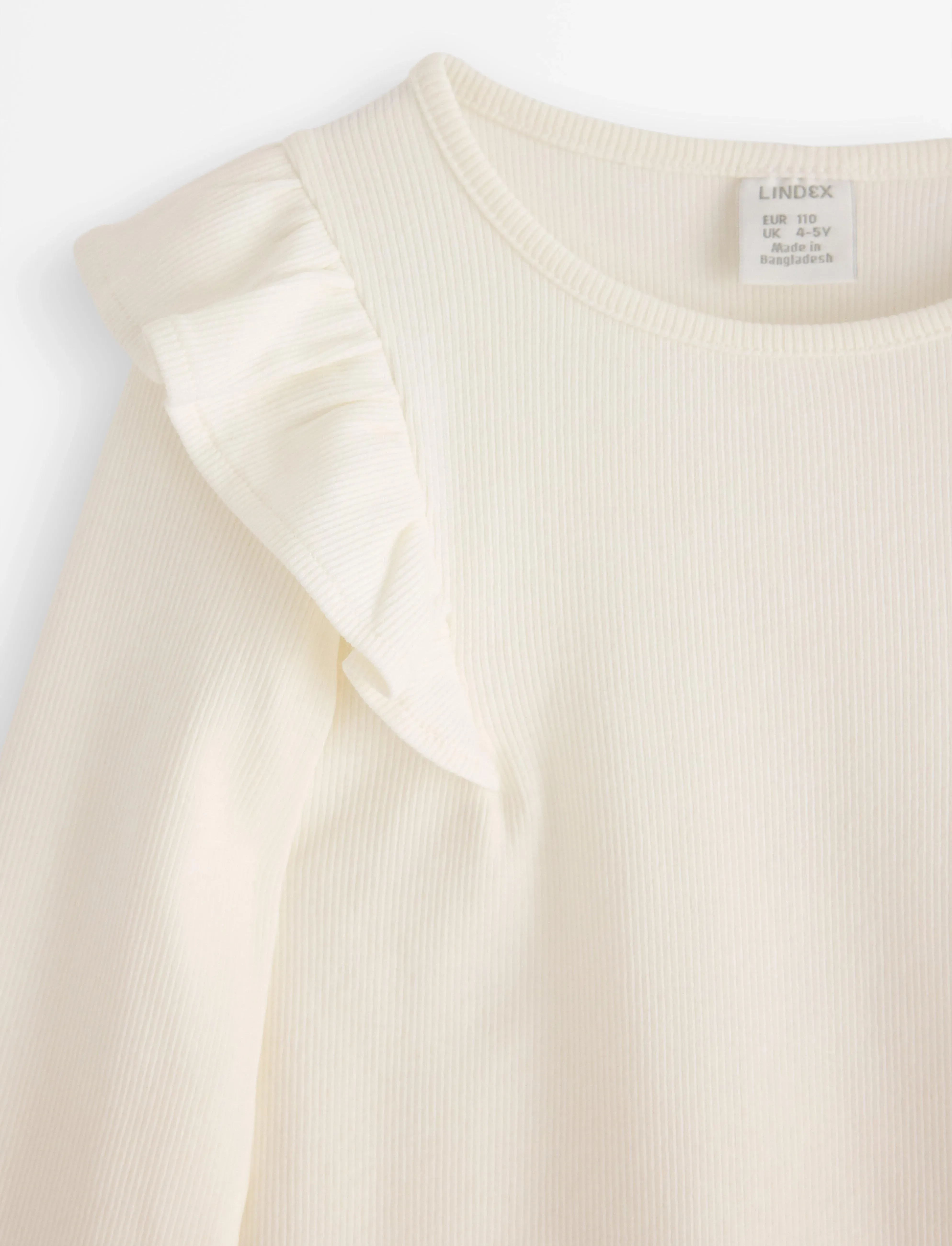 Lindex - Long-sleeved top - långärmade t-shirts - light dusty white - 5