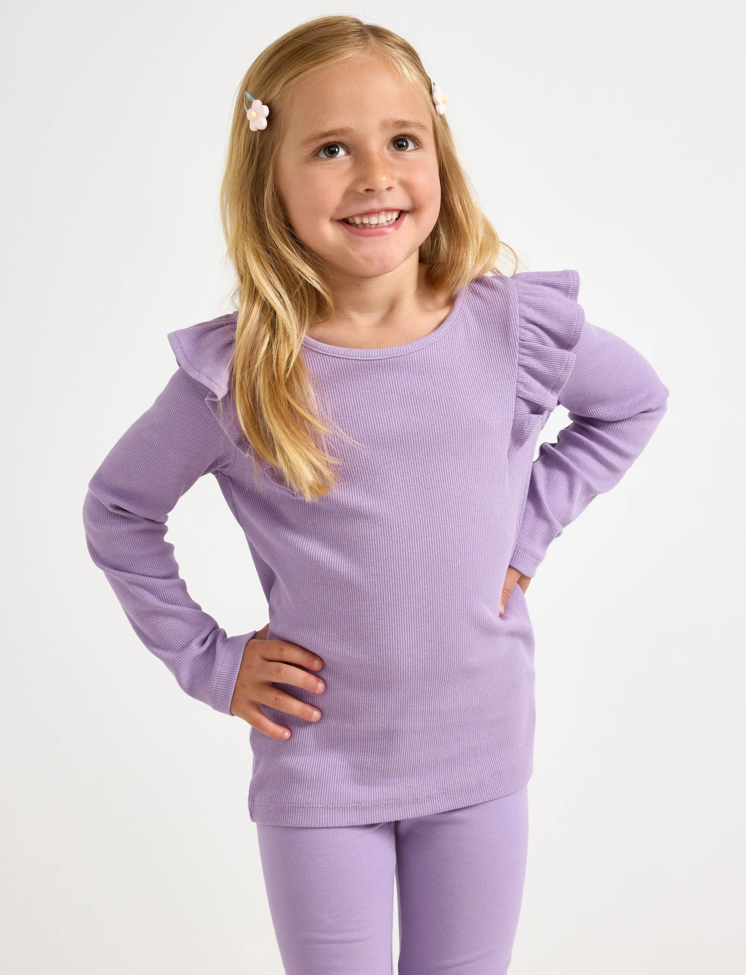 Lindex Long-Sleeved Top, 98, T-shirts, Lila - Long-sleeved Kinder