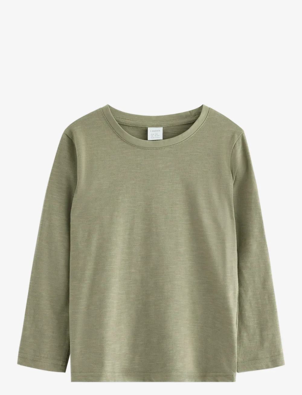 Lindex - Top l s slub basic - langærmede t-shirts - light dusty khaki - 1