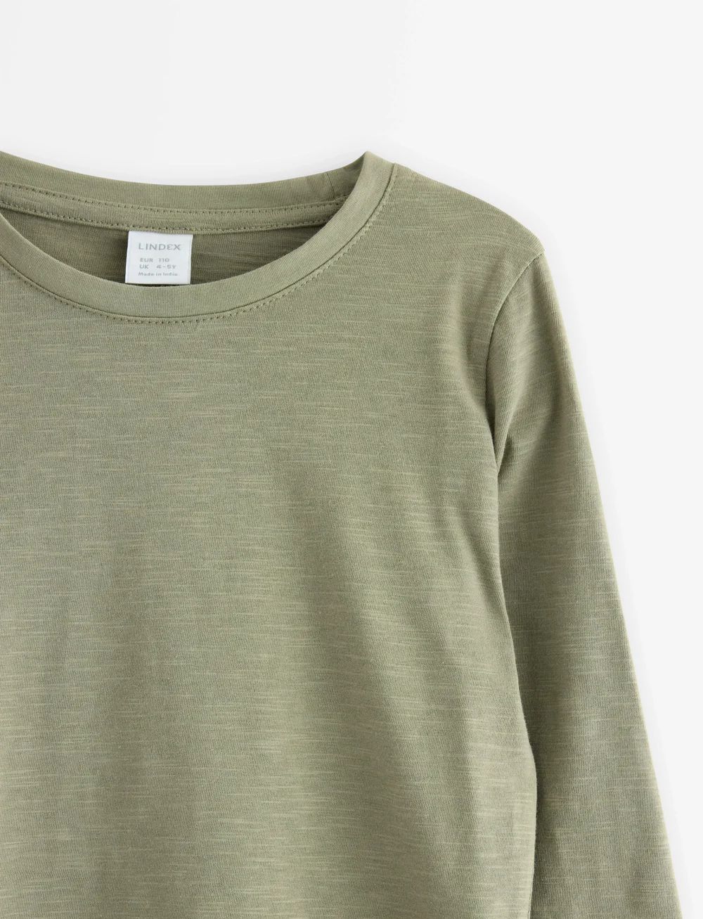 Lindex - Top l s slub basic - langærmede t-shirts - light dusty khaki - 5