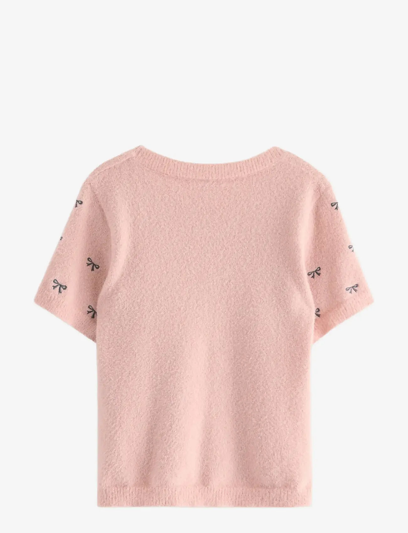 Lindex - T shirt knitted featheryarn - kortärmade t-shirts - light dusty pink - 2