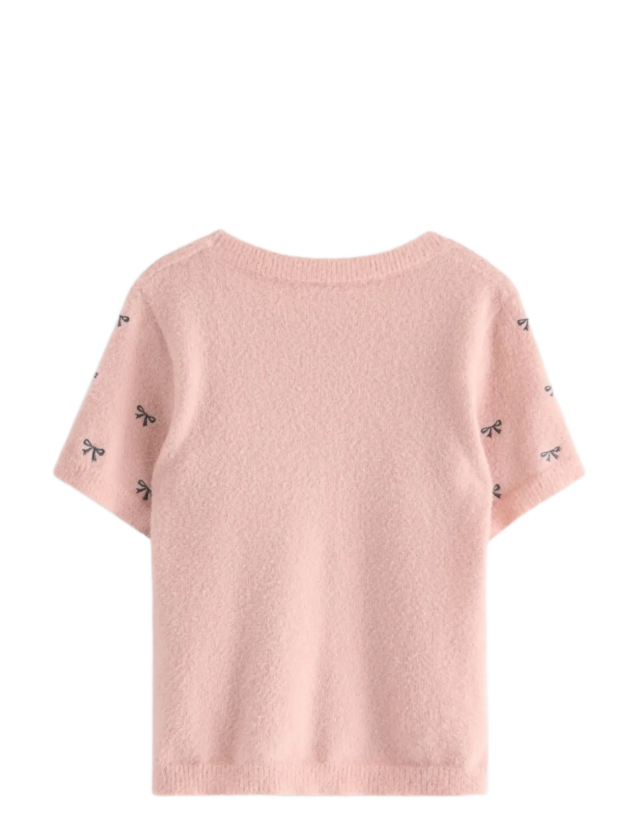 Lindex - T shirt knitted featheryarn - kurzärmelige - light dusty pink - 2