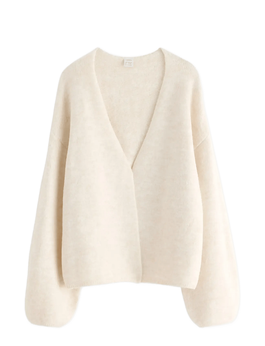 Lindex - Knitted cardigan - koftor - light beige melange - 1